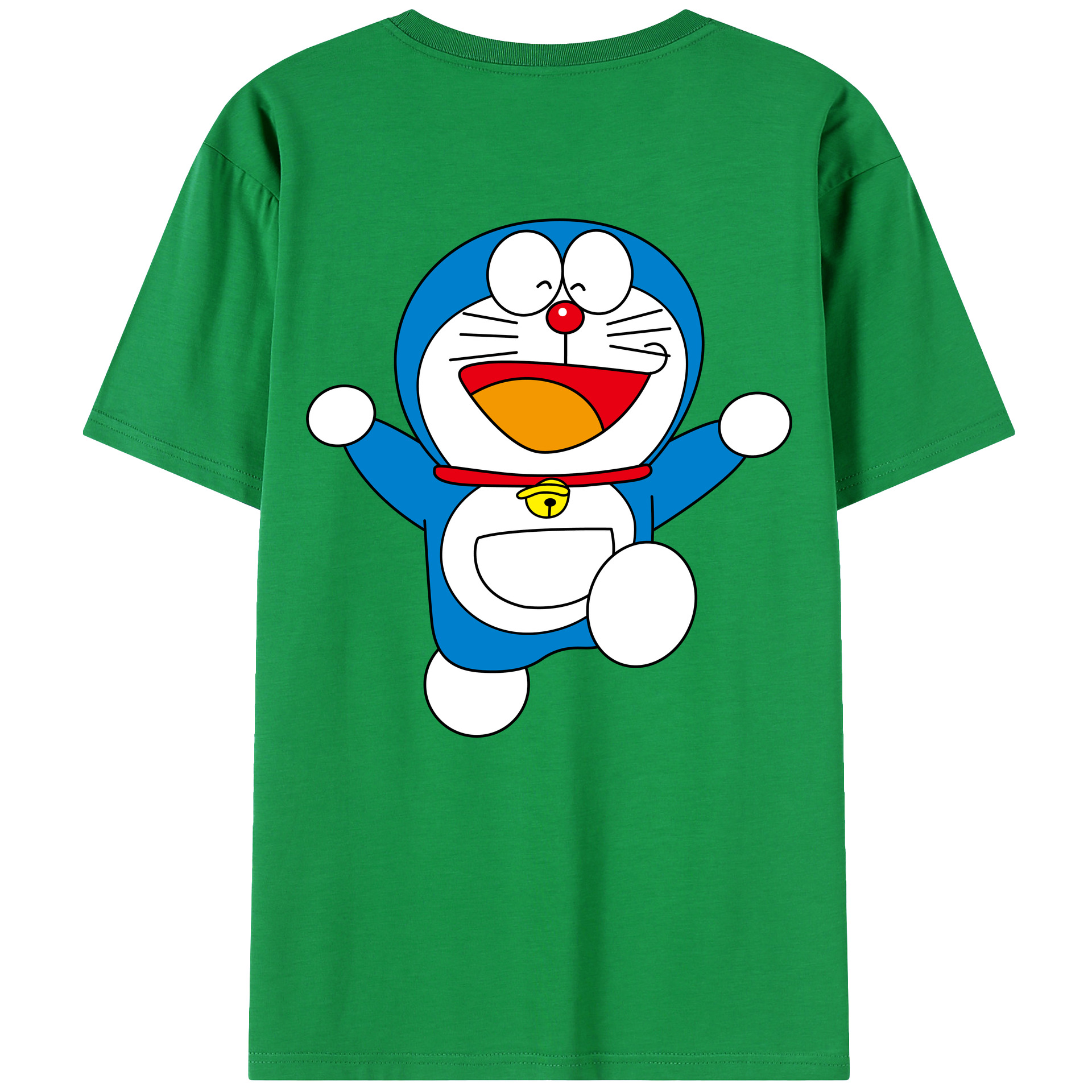 （画像用） ドラえもん Doraemon 綿100％ メンズ半袖Tシャツ（バックプリント） 通気性