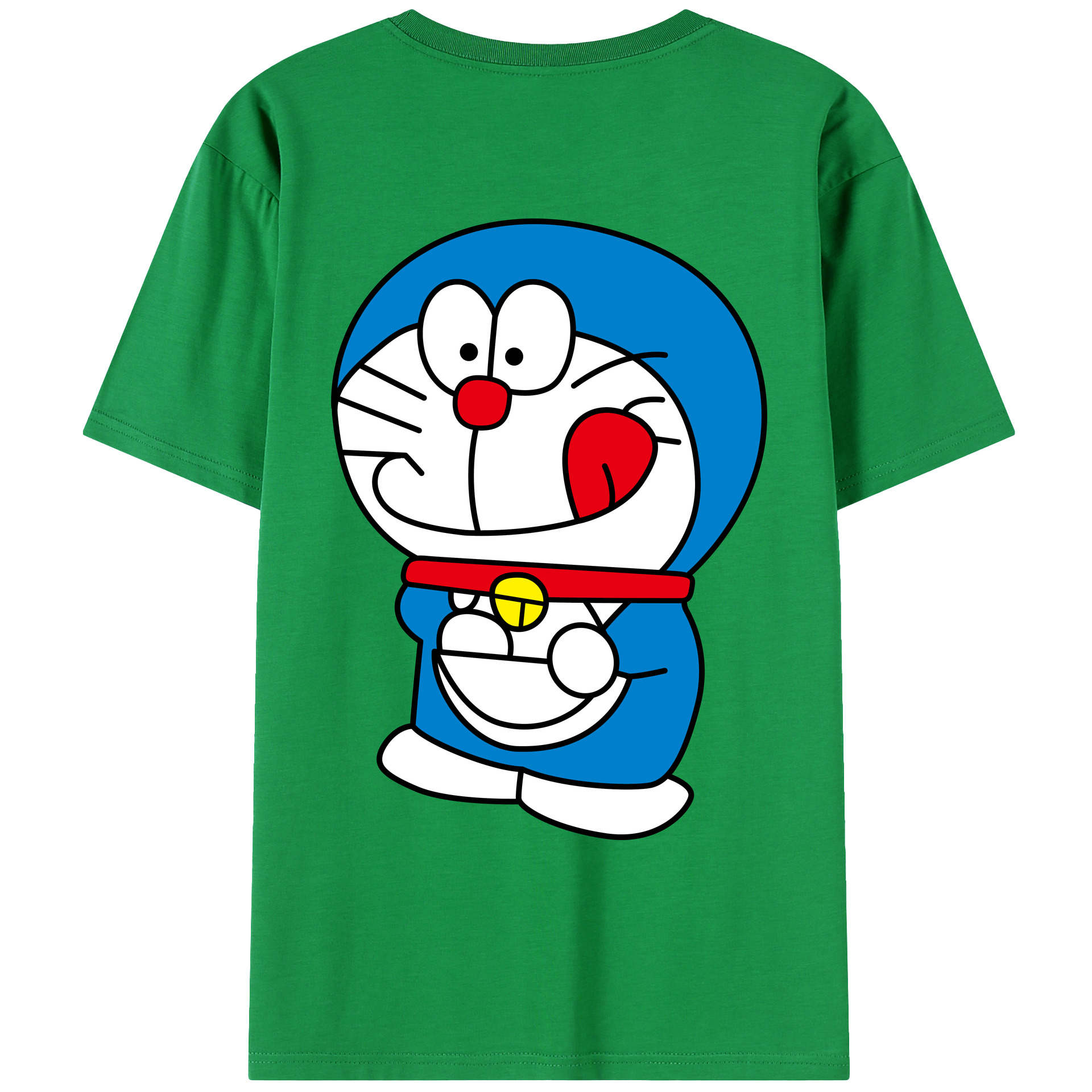 （画像用） ドラえもん Doraemon 綿100％ メンズ半袖Tシャツ（バックプリント） 通気性