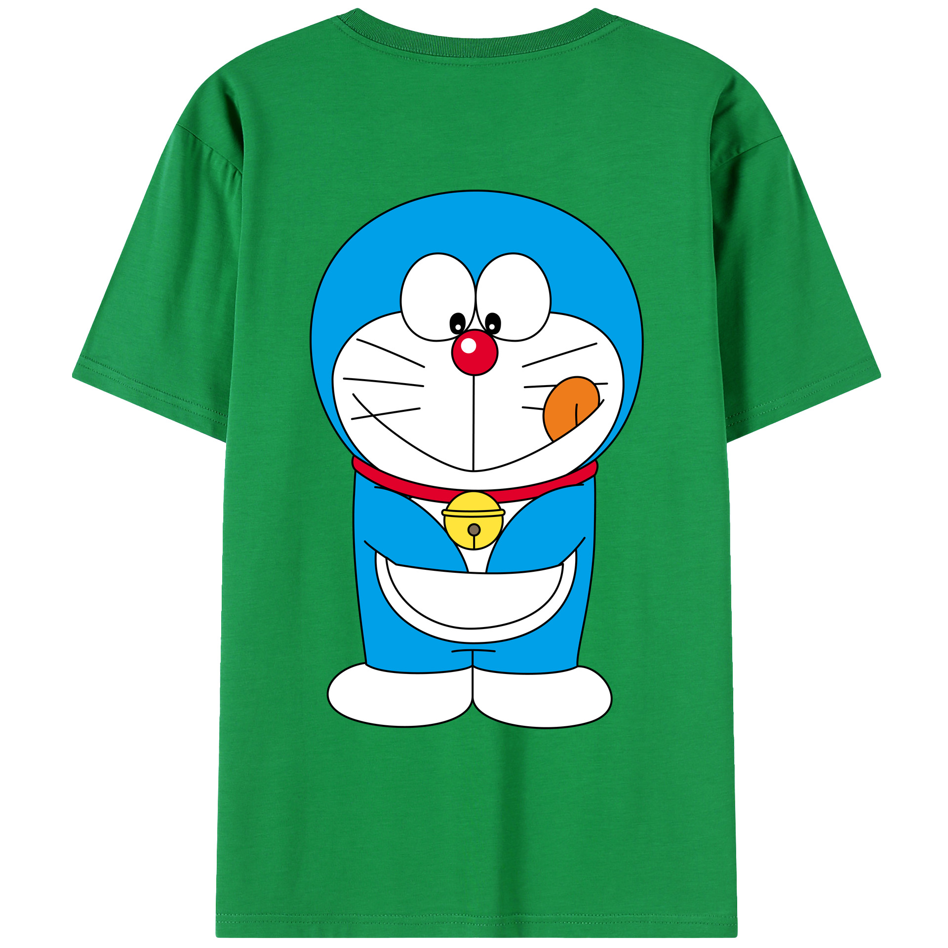 （画像用） ドラえもん Doraemon 綿100％ メンズ半袖Tシャツ（バックプリント） 通気性
