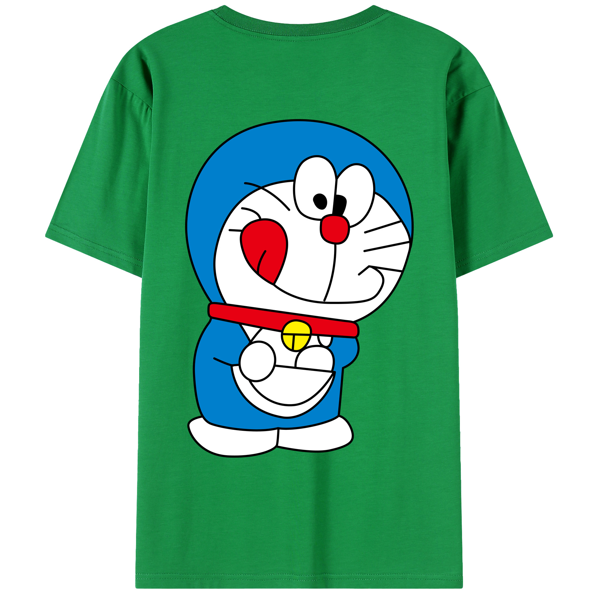 （画像用） ドラえもん Doraemon 綿100％ メンズ半袖Tシャツ（バックプリント） 通気性