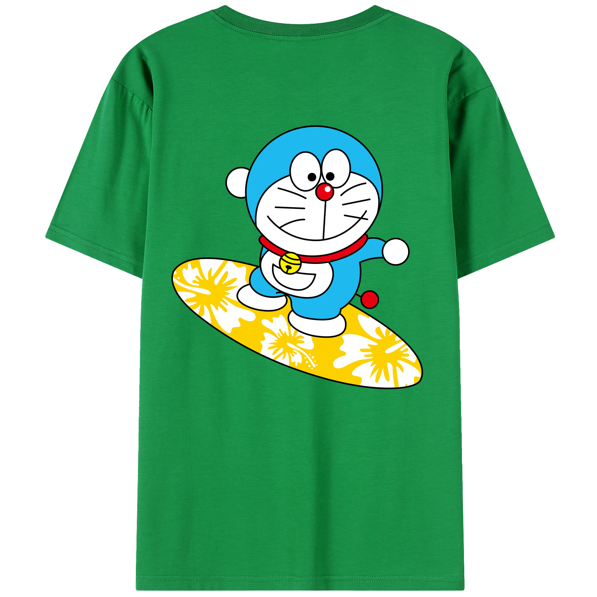 （画像用） ドラえもん Doraemon 綿100％ メンズ半袖Tシャツ（バックプリント） 通気性