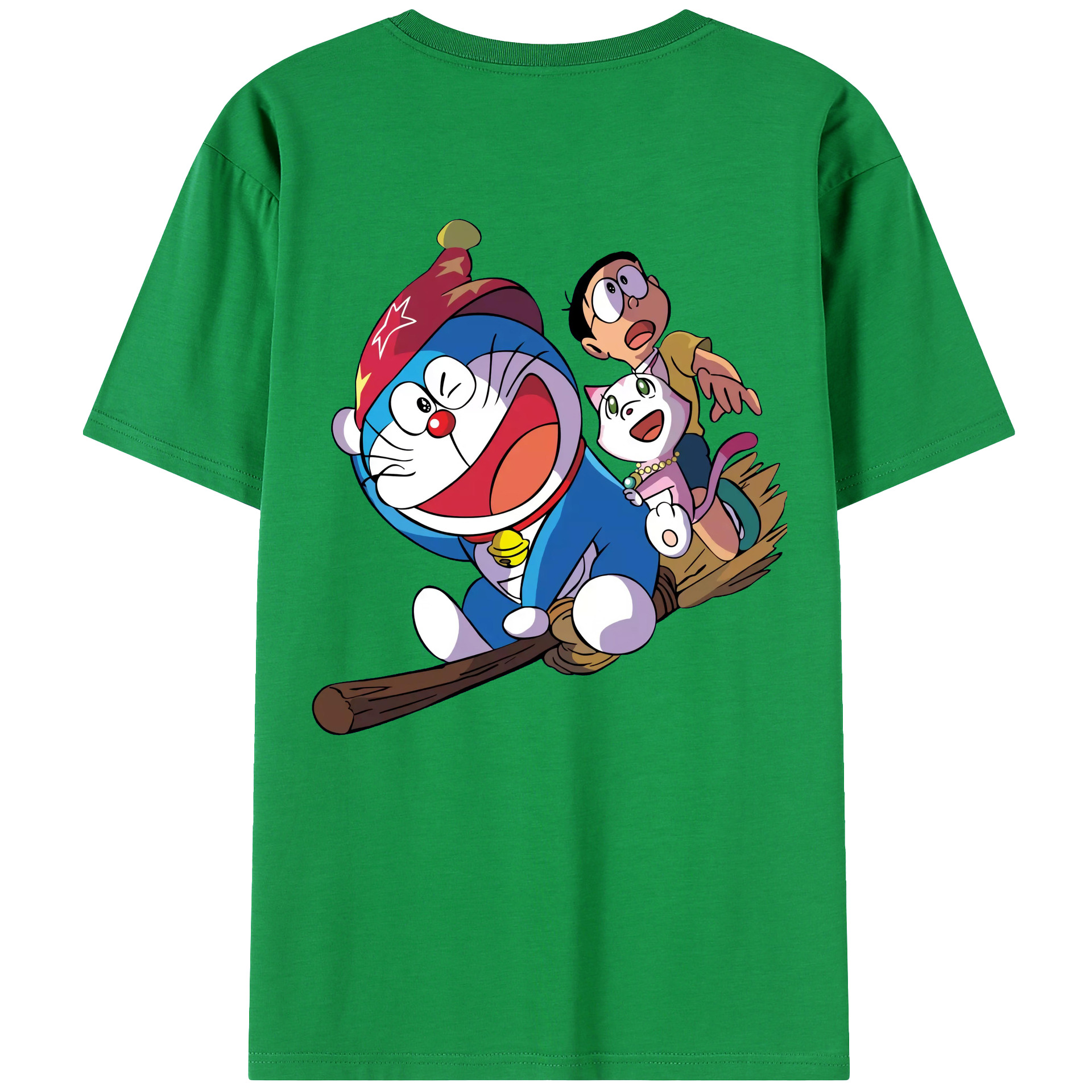 （画像用） ドラえもん Doraemon 綿100％ メンズ半袖Tシャツ（バックプリント） 通気性