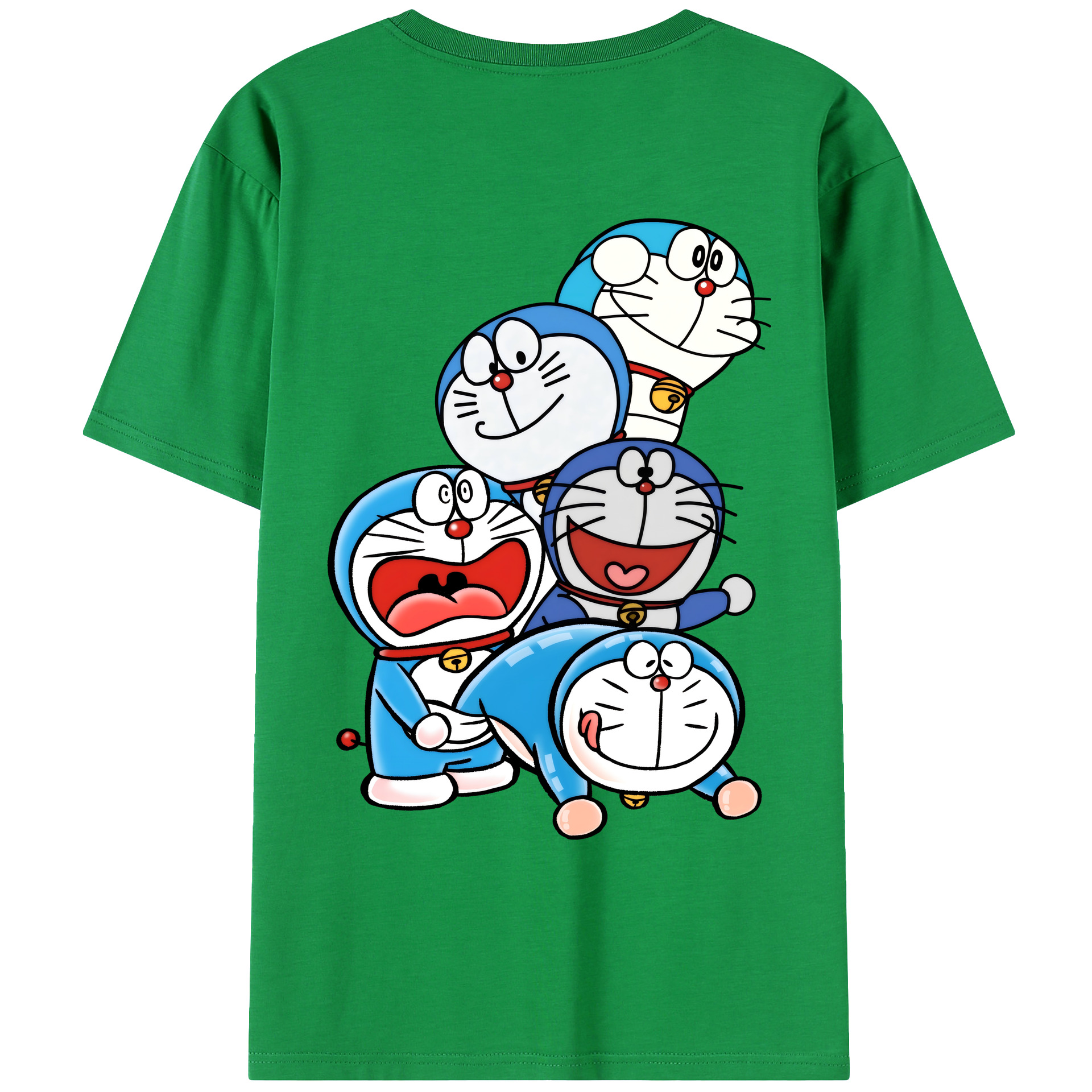 （画像用） ドラえもん Doraemon 綿100％ メンズ半袖Tシャツ（バックプリント） 通気性