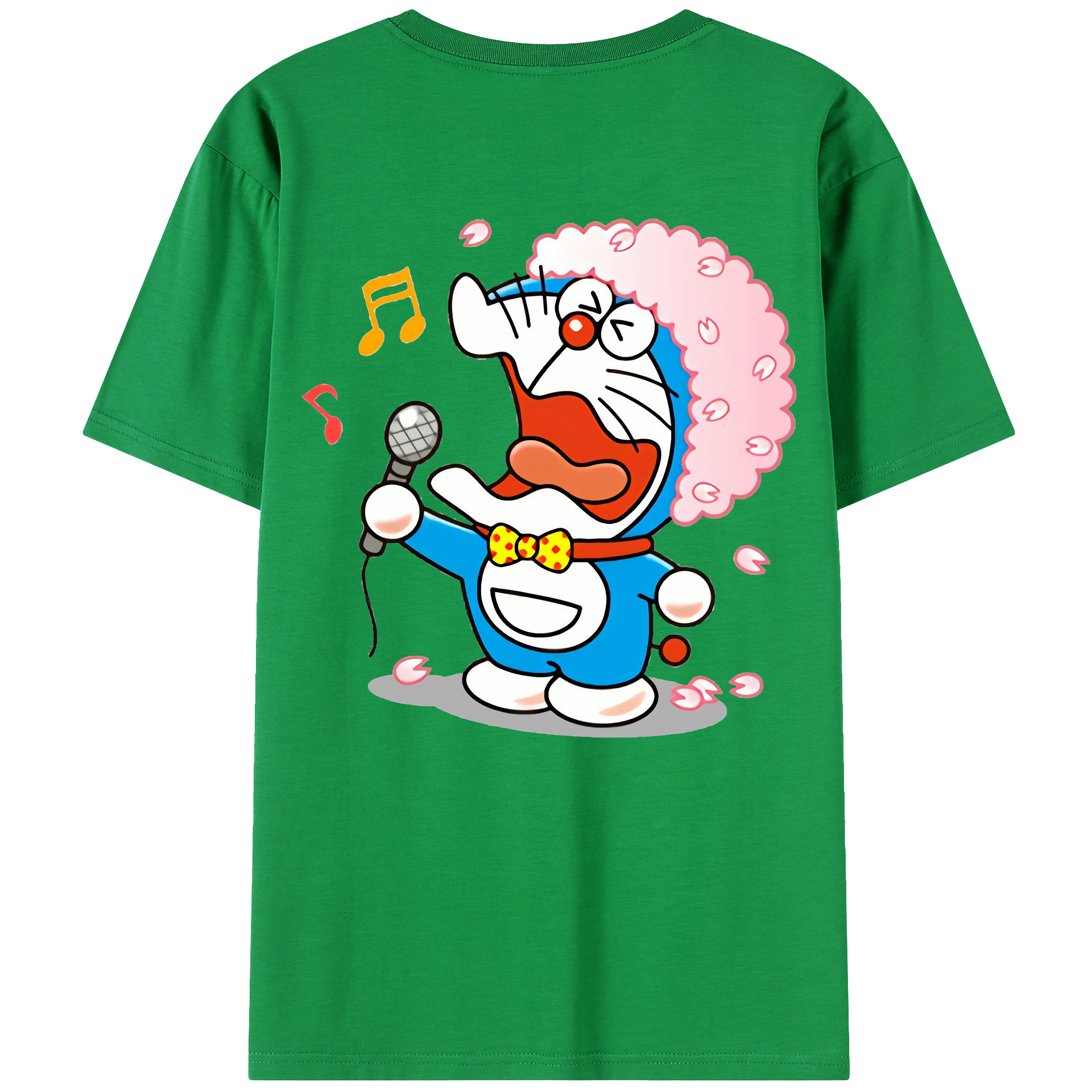 （画像用） ドラえもん Doraemon 綿100％ メンズ半袖Tシャツ（バックプリント） 通気性