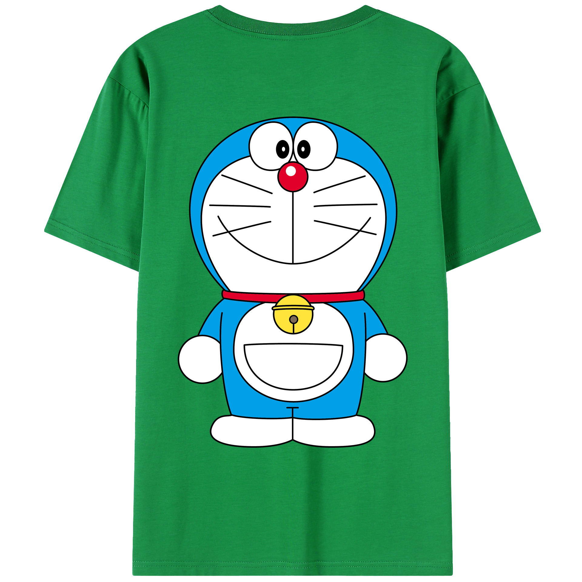 （画像用） ドラえもん Doraemon 綿100％ メンズ半袖Tシャツ（バックプリント） 通気性
