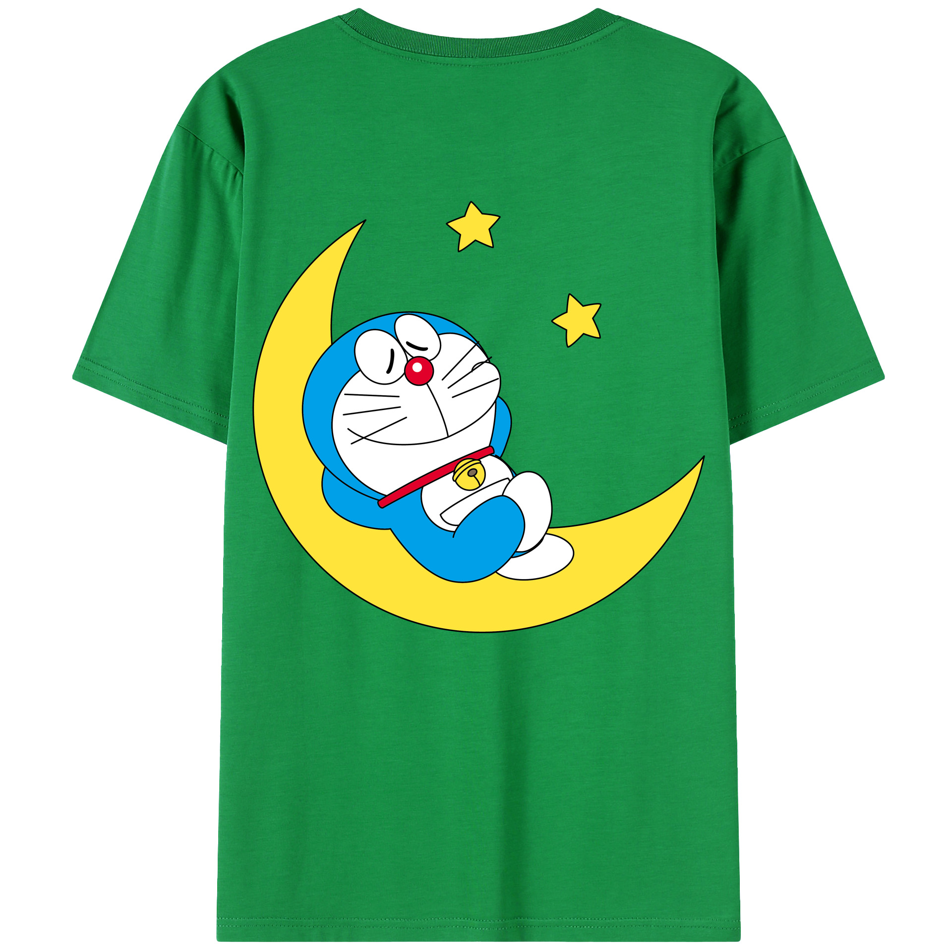 （画像用） ドラえもん Doraemon 綿100％ メンズ半袖Tシャツ（バックプリント） 通気性