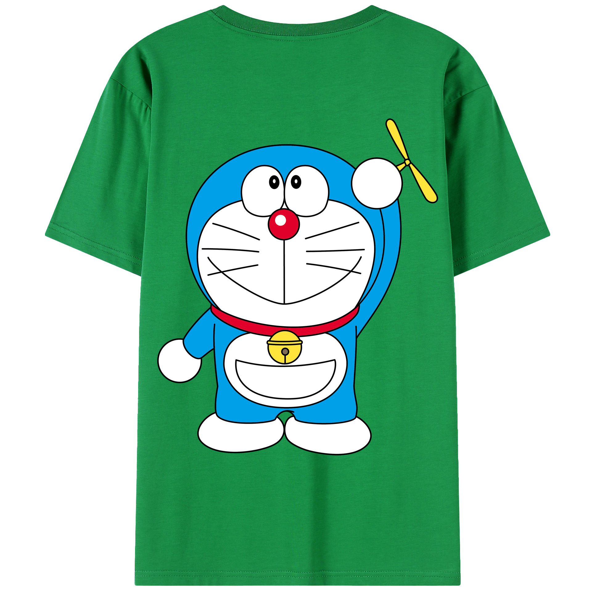 （画像用） ドラえもん Doraemon 綿100％ メンズ半袖Tシャツ（バックプリント） 通気性