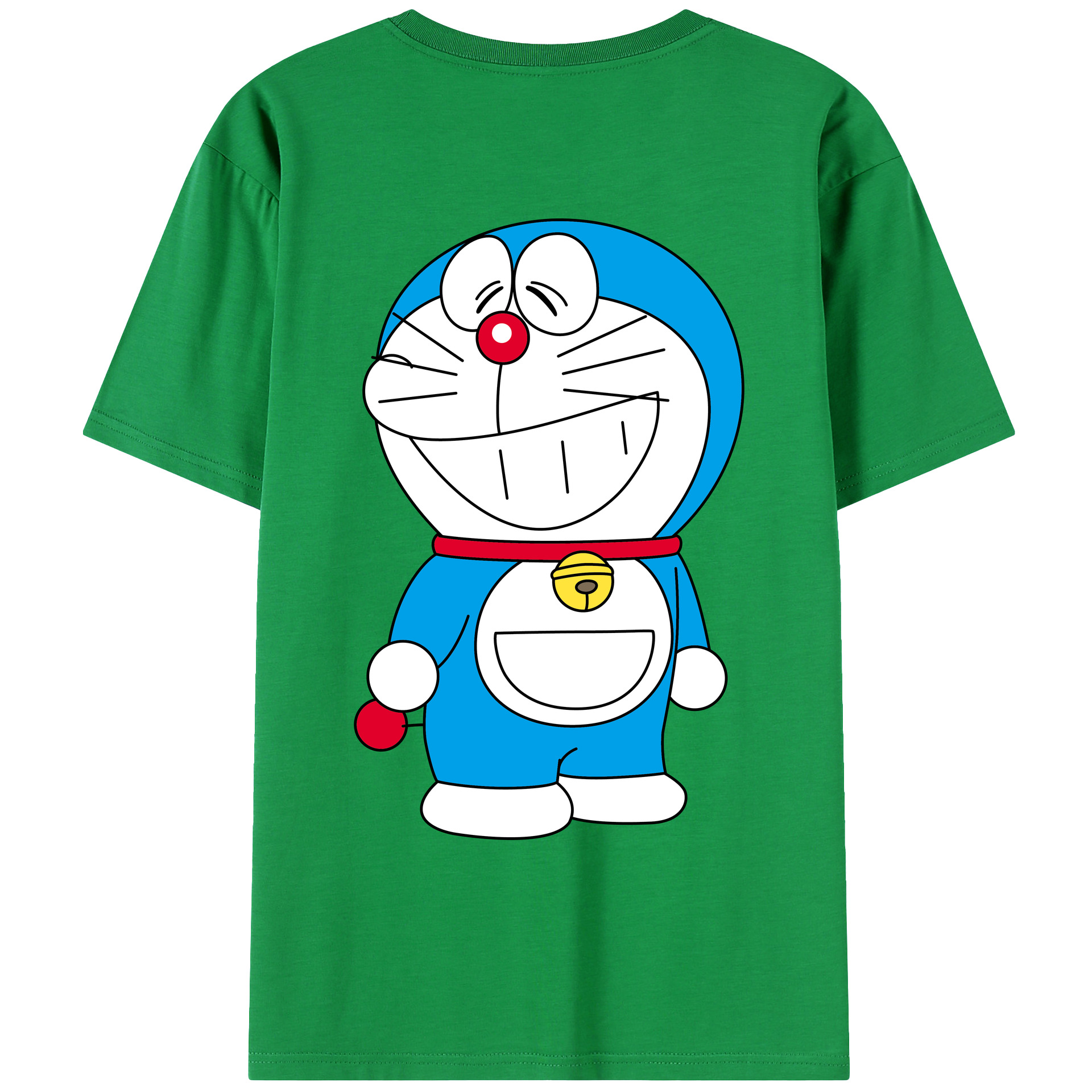 （画像用） ドラえもん Doraemon 綿100％ メンズ半袖Tシャツ（バックプリント） 通気性