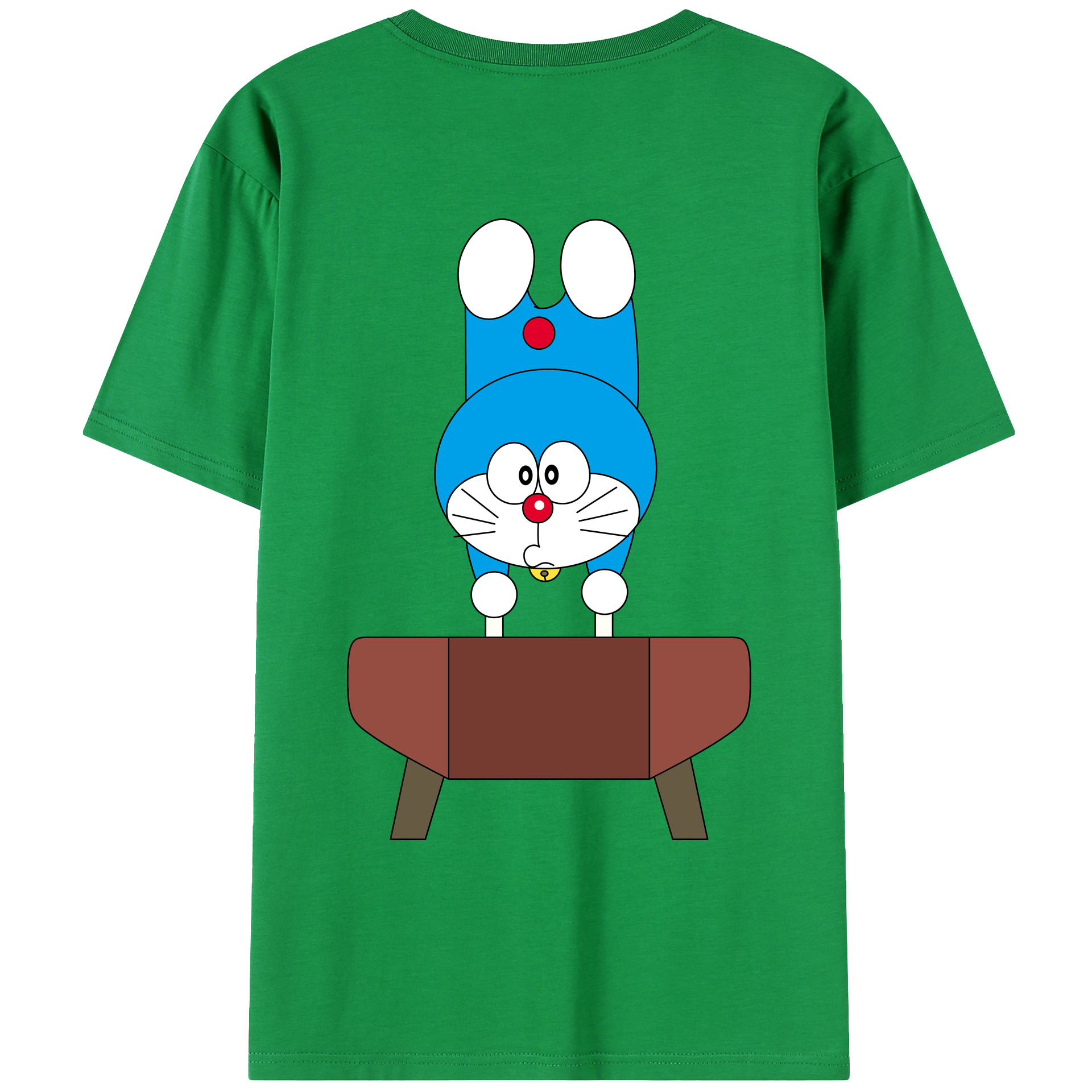 （画像用） ドラえもん Doraemon 綿100％ メンズ半袖Tシャツ（バックプリント） 通気性