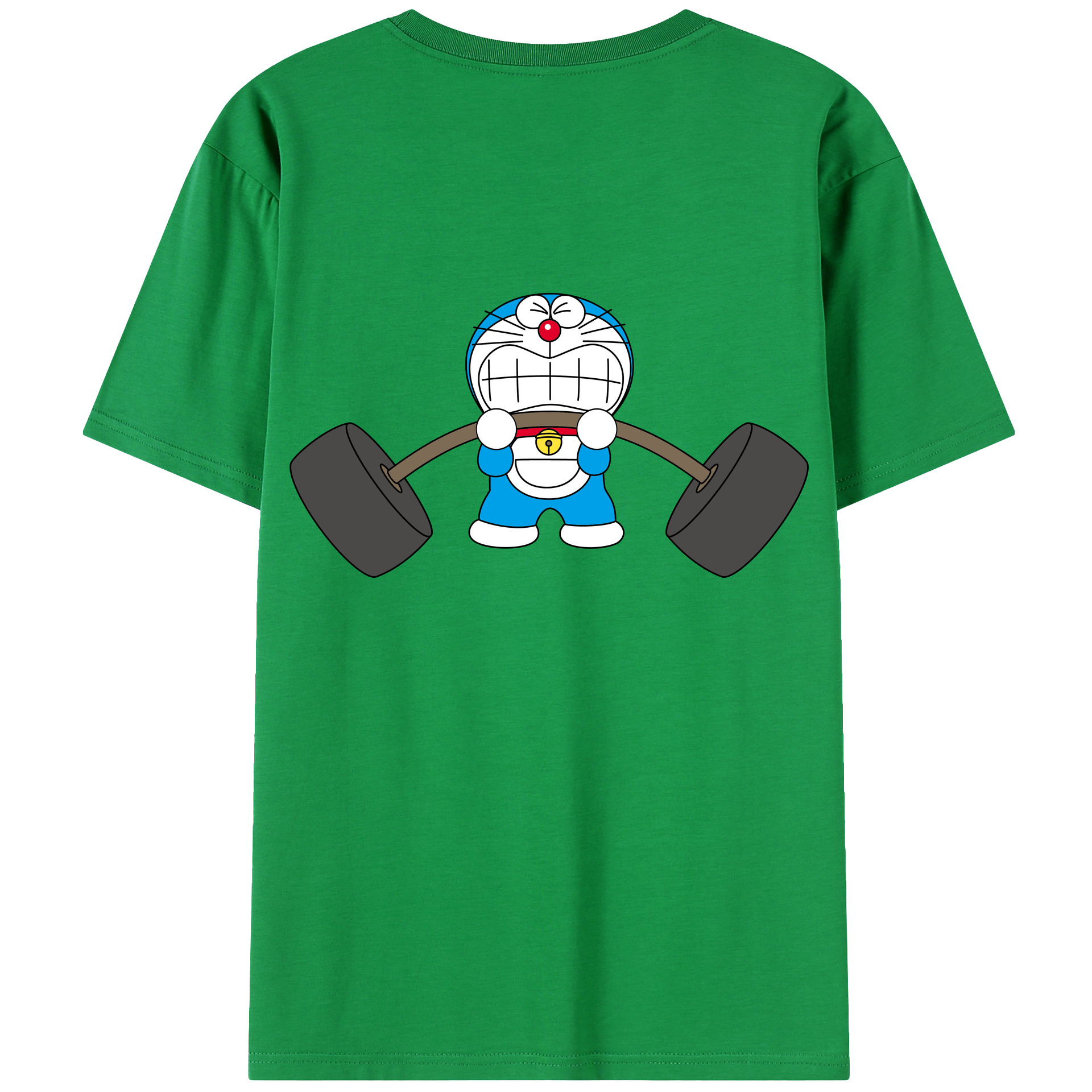 （画像用） ドラえもん Doraemon 綿100％ メンズ半袖Tシャツ（バックプリント） 通気性