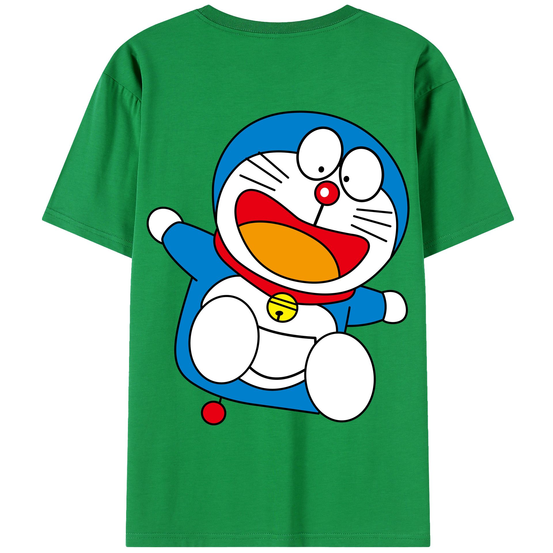 （画像用） ドラえもん Doraemon 綿100％ メンズ半袖Tシャツ（バックプリント） 通気性