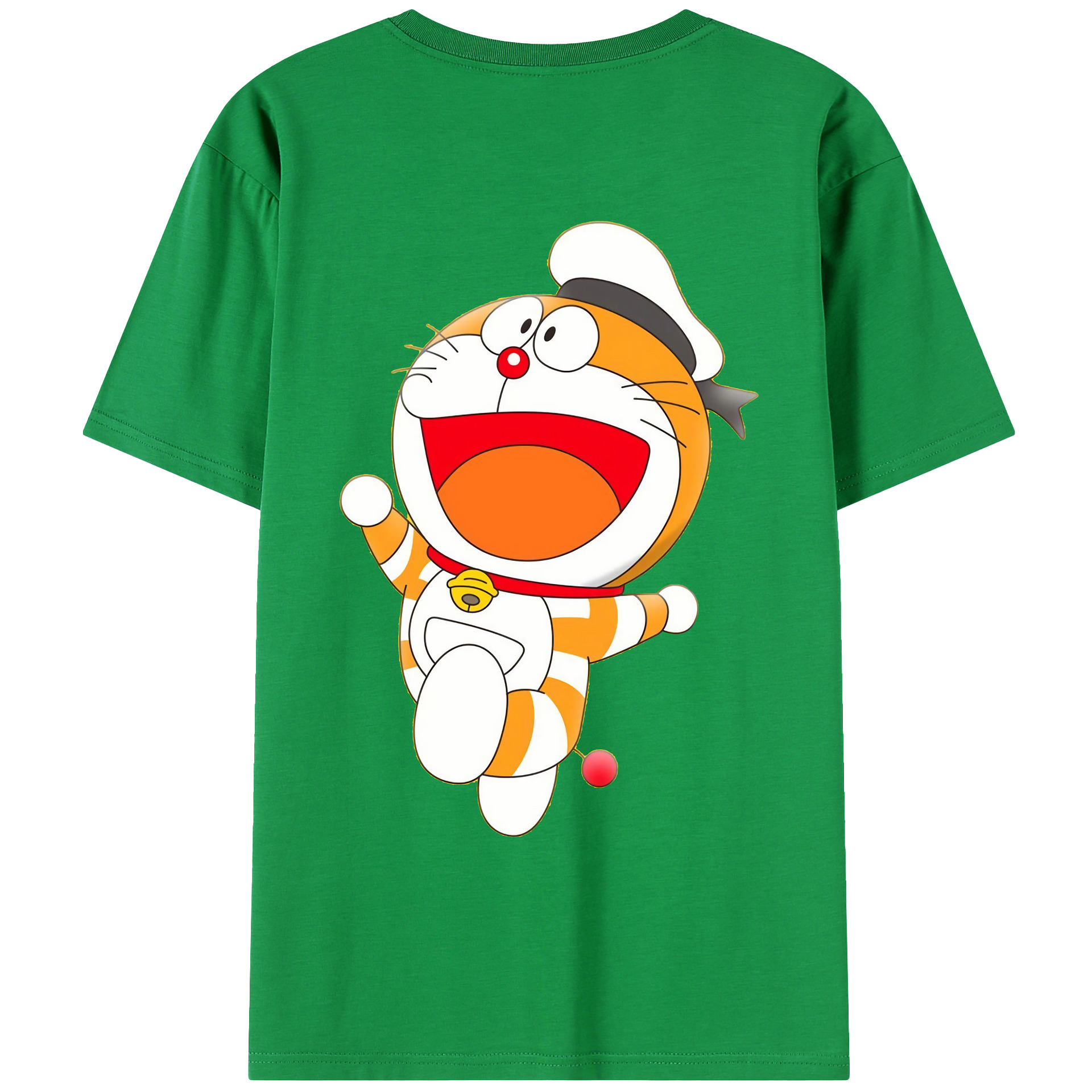 （画像用） ドラえもん Doraemon 綿100％ メンズ半袖Tシャツ（バックプリント） 通気性