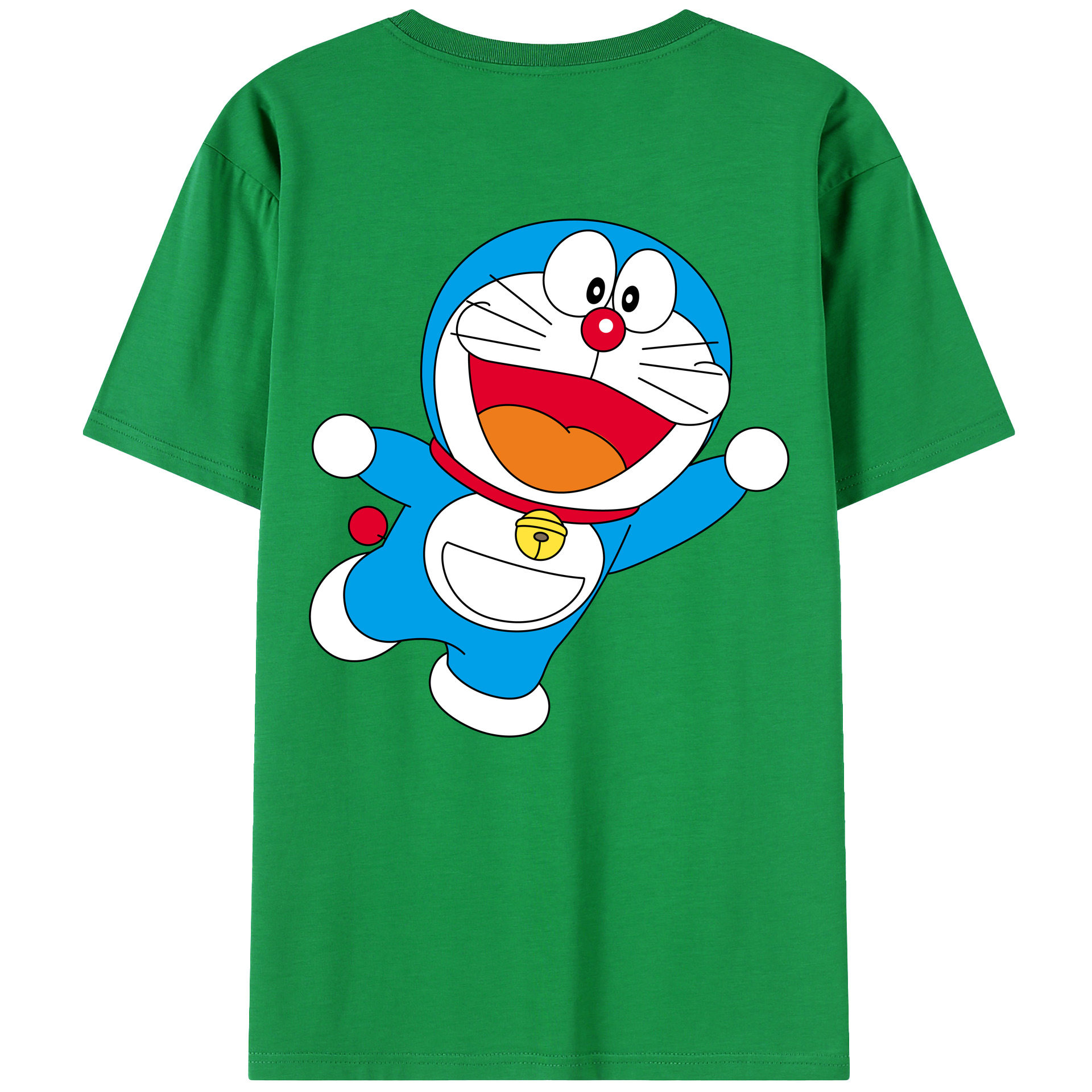 （画像用） ドラえもん Doraemon 綿100％ メンズ半袖Tシャツ（バックプリント） 通気性