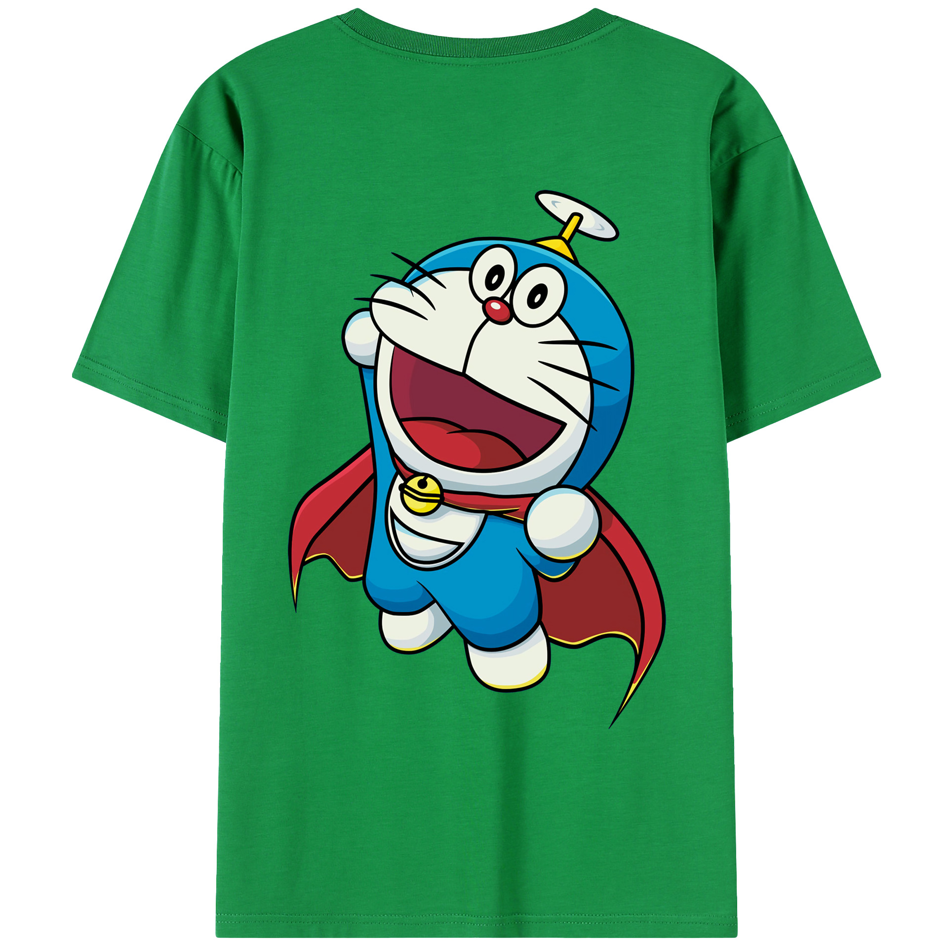 （画像用） ドラえもん Doraemon 綿100％ メンズ半袖Tシャツ（バックプリント） 通気性