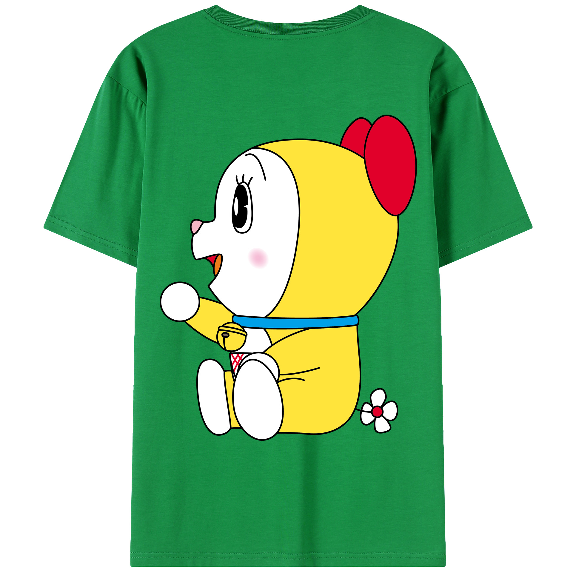 （画像用） ドラえもん ドラミ Doraemon Dorami 綿100％ メンズ半袖Tシャツ（バックプリント） 通気性