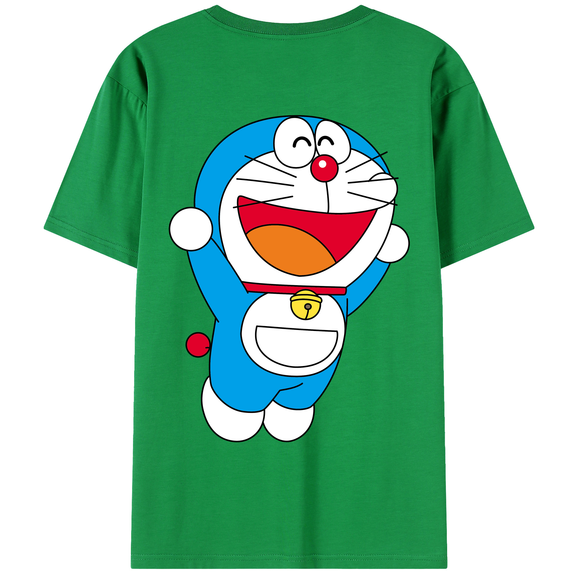 （画像用） ドラえもん Doraemon 綿100％ メンズ半袖Tシャツ（バックプリント） 通気性
