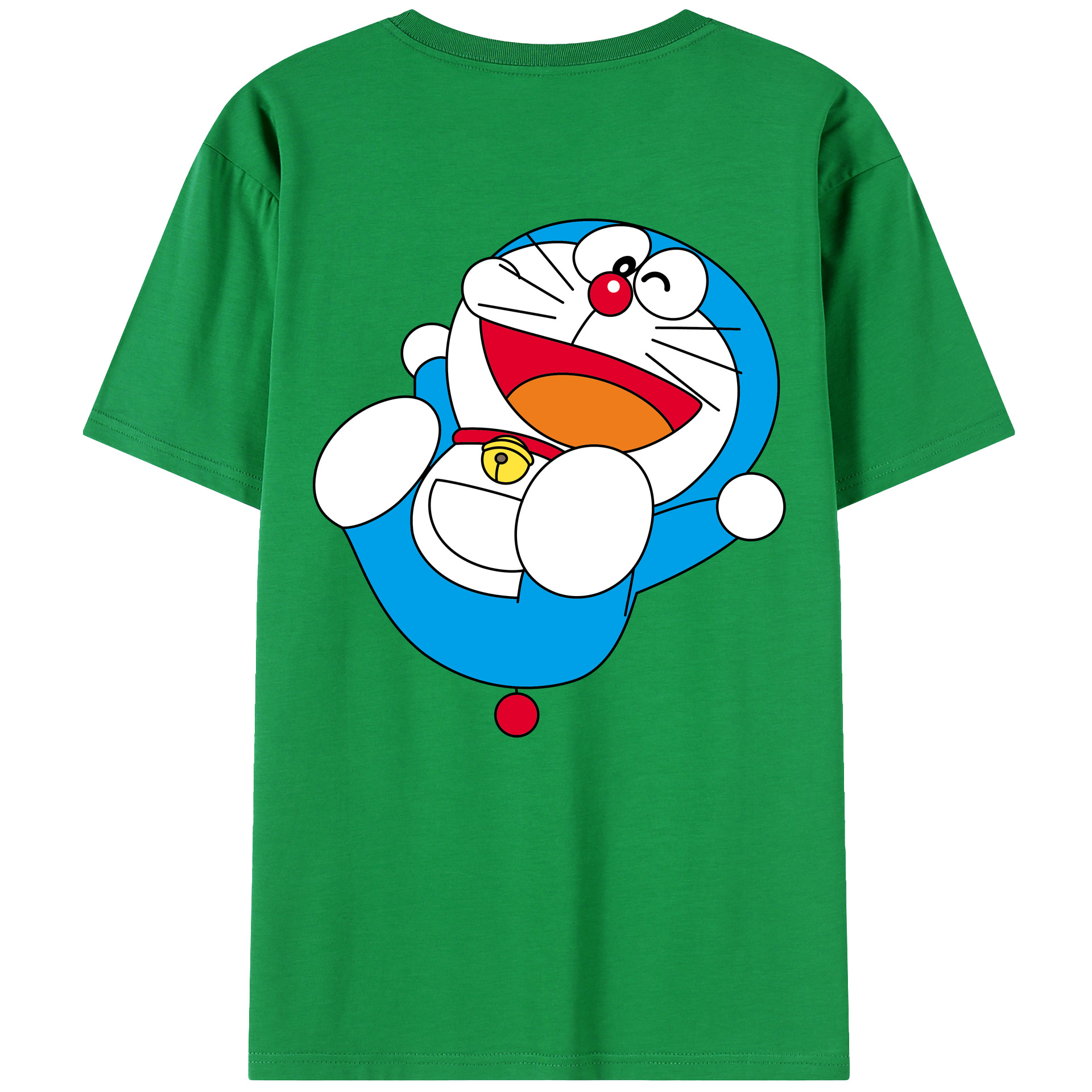 （画像用） ドラえもん Doraemon 綿100％ メンズ半袖Tシャツ（バックプリント） 通気性