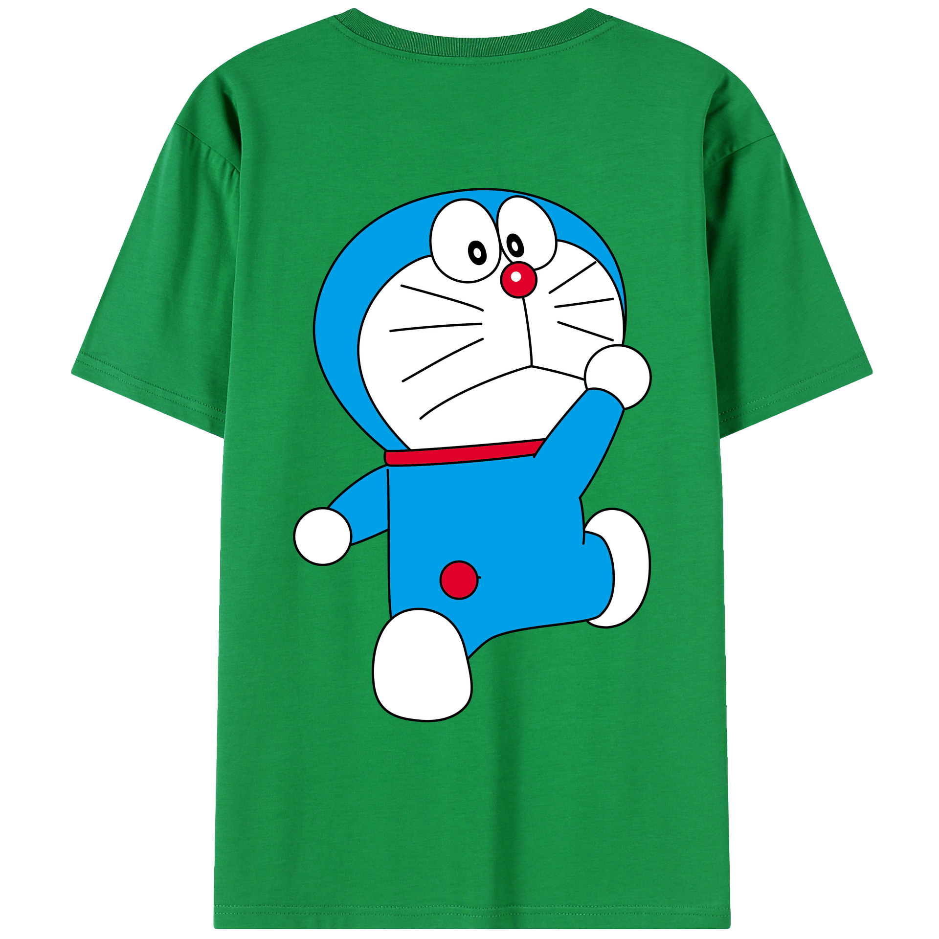 （画像用） ドラえもん Doraemon 綿100％ メンズ半袖Tシャツ（バックプリント） 通気性