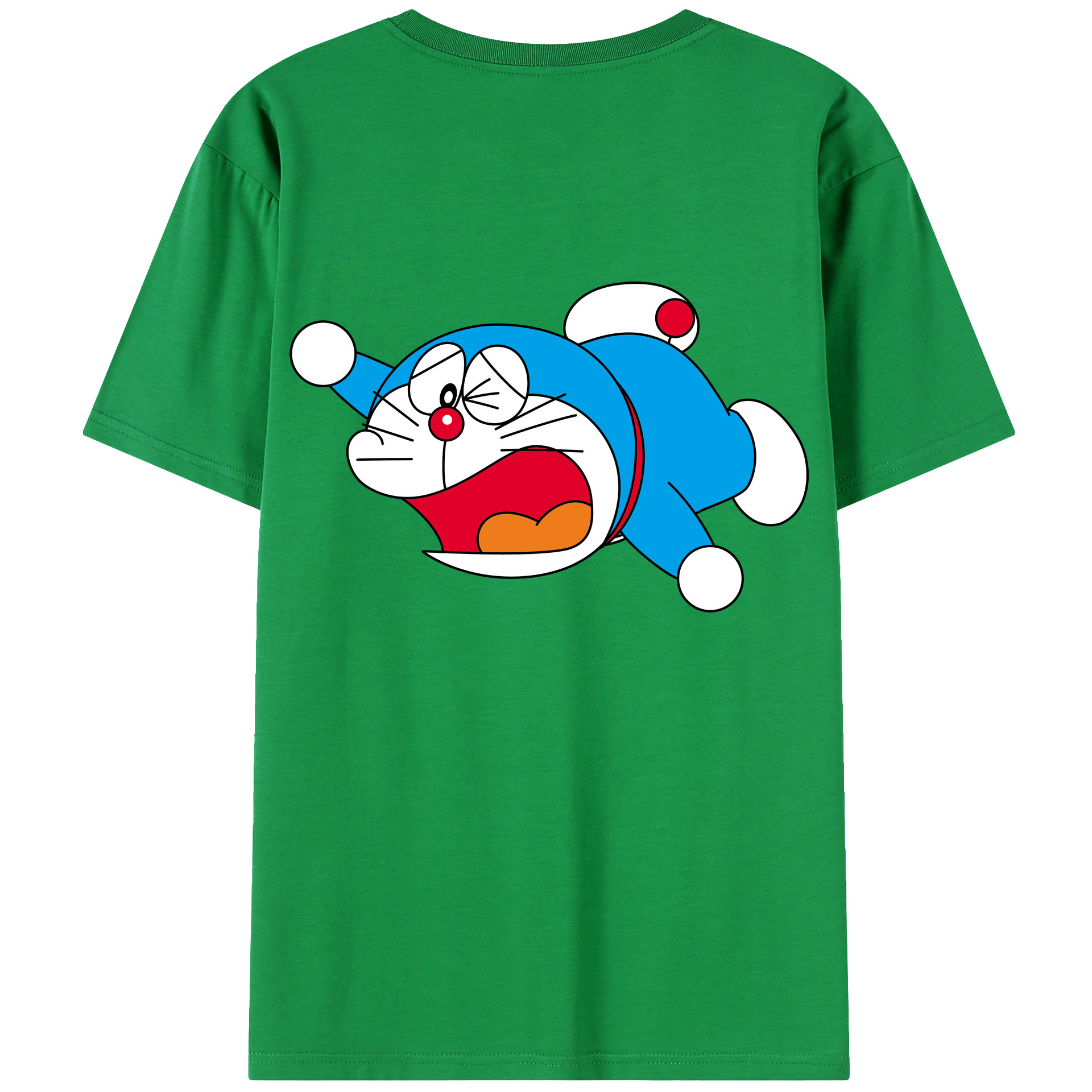 （画像用） ドラえもん Doraemon 綿100％ メンズ半袖Tシャツ（バックプリント） 通気性