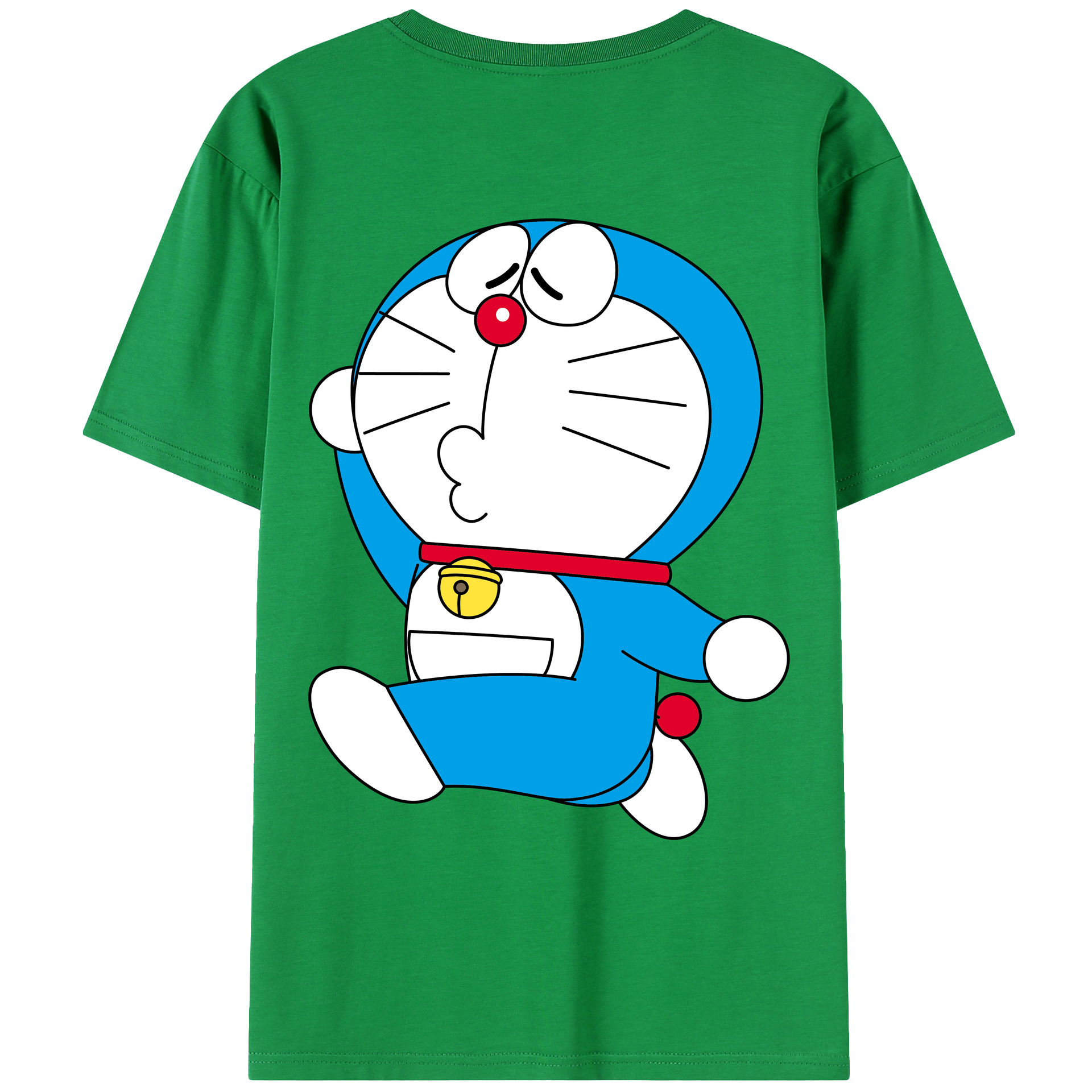 （画像用） ドラえもん Doraemon 綿100％ メンズ半袖Tシャツ（バックプリント） 通気性