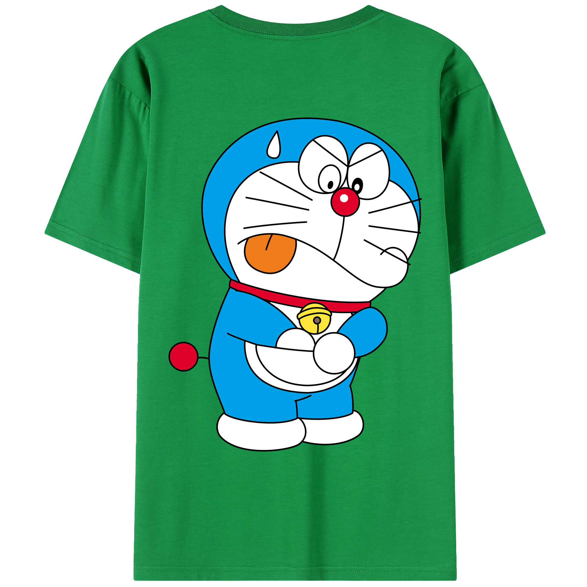 （画像用） ドラえもん Doraemon 綿100％ メンズ半袖Tシャツ（バックプリント） 通気性
