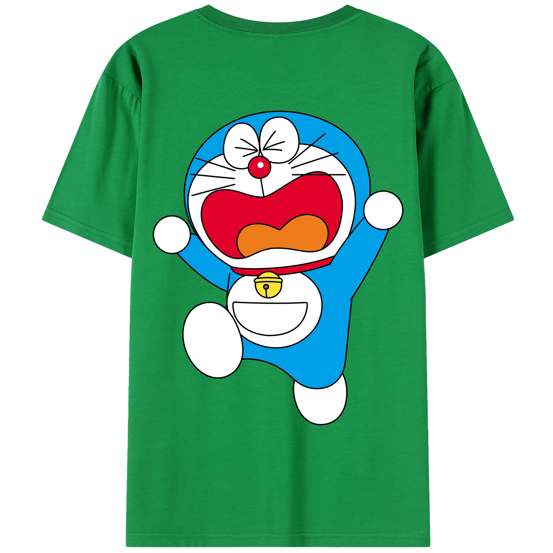 （画像用） ドラえもん Doraemon 綿100％ メンズ半袖Tシャツ（バックプリント） 通気性