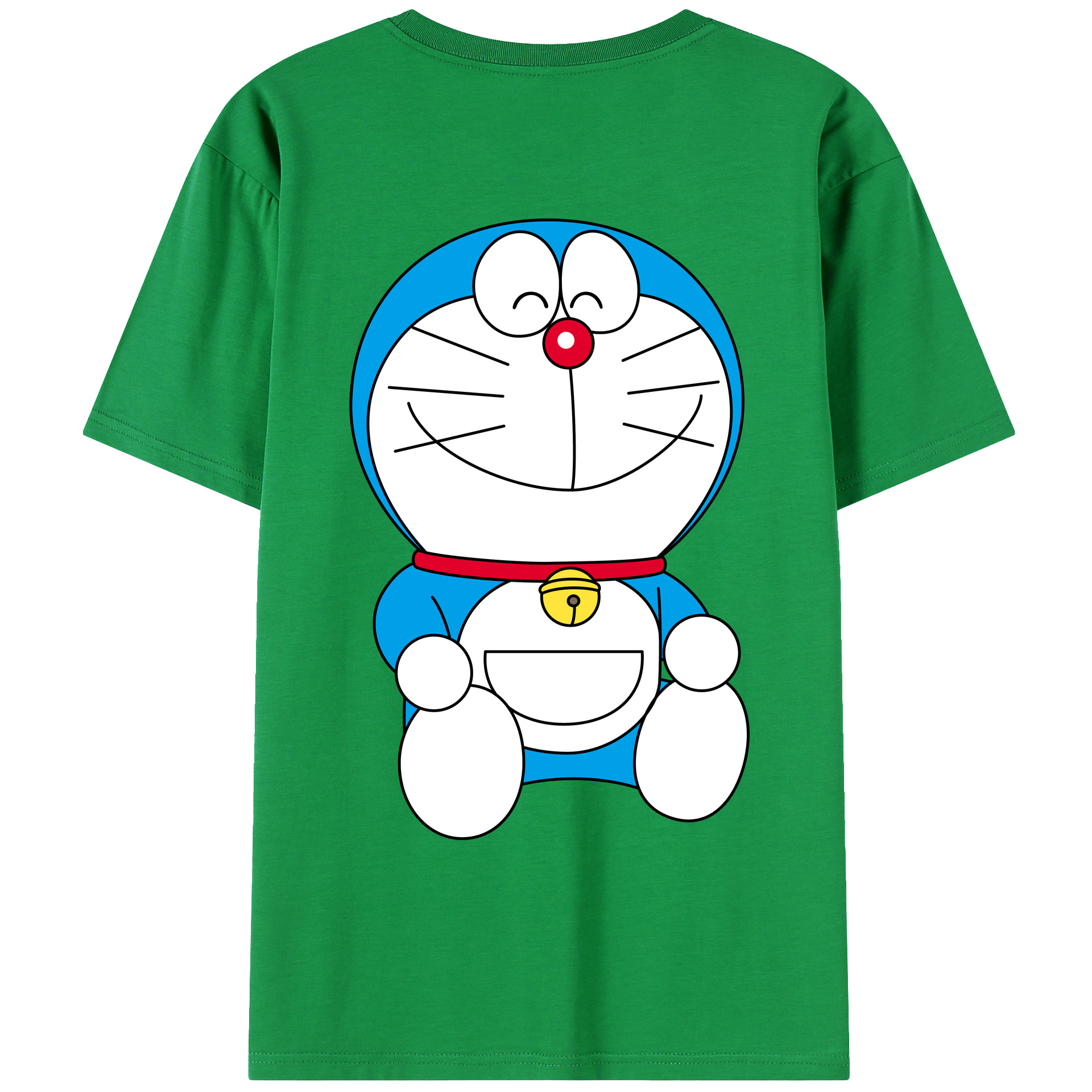 （画像用） ドラえもん Doraemon 綿100％ メンズ半袖Tシャツ（バックプリント） 通気性