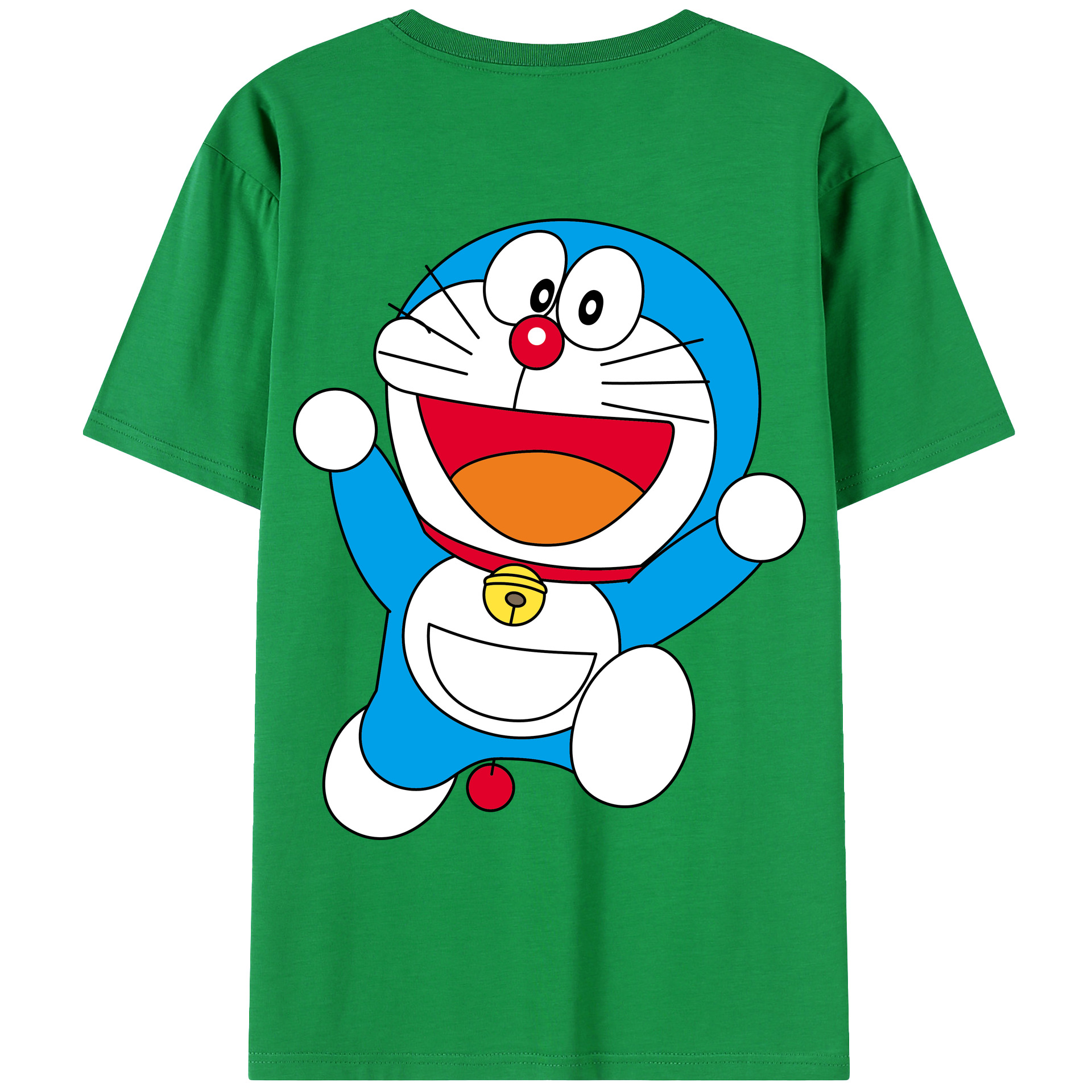 （画像用） ドラえもん Doraemon 綿100％ メンズ半袖Tシャツ（バックプリント） 通気性