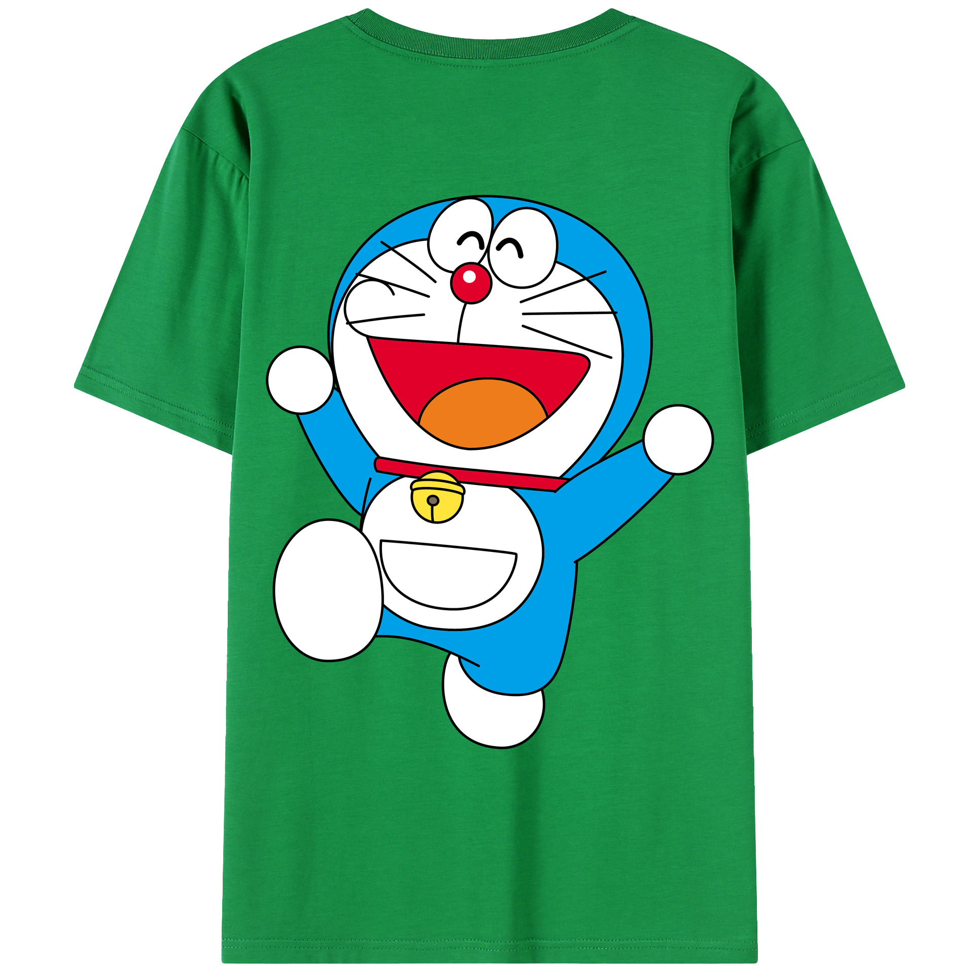 （画像用） ドラえもん Doraemon 綿100％ メンズ半袖Tシャツ（バックプリント） 通気性