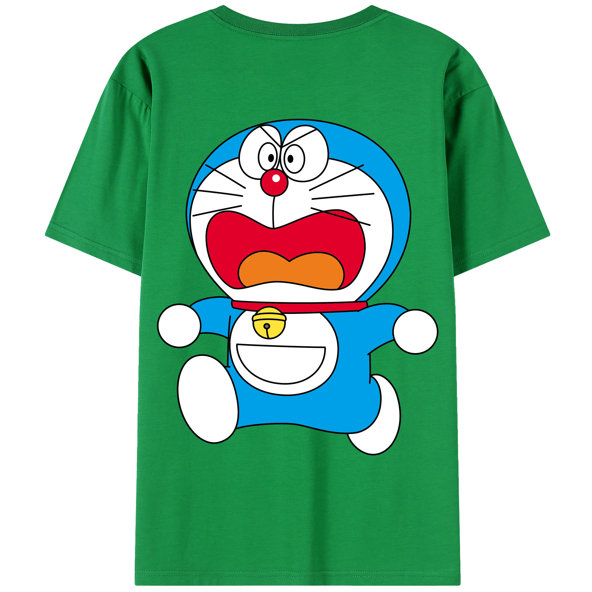 （画像用） ドラえもん Doraemon 綿100％ メンズ半袖Tシャツ（バックプリント） 通気性