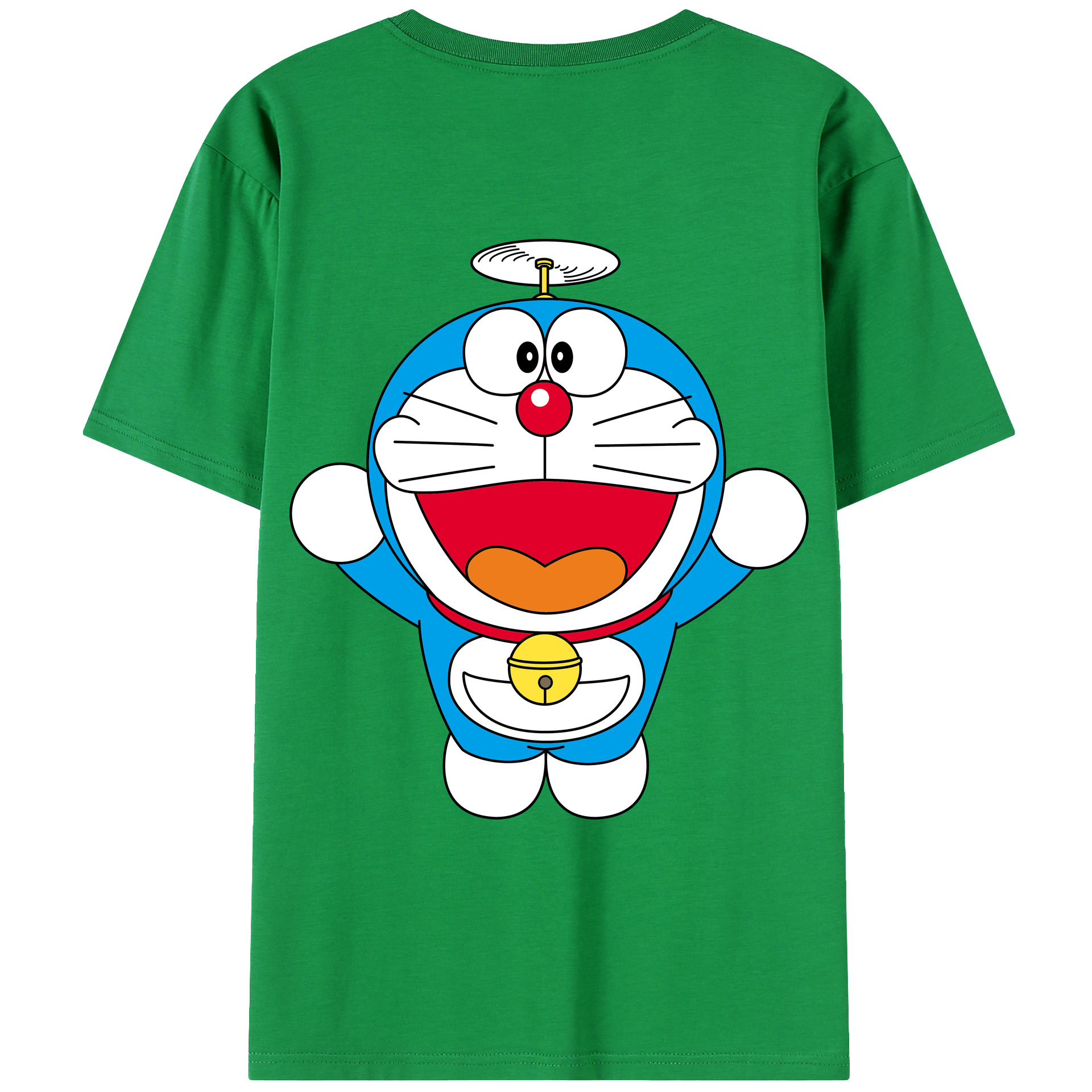 （画像用） ドラえもん Doraemon 綿100％ メンズ半袖Tシャツ（バックプリント） 通気性