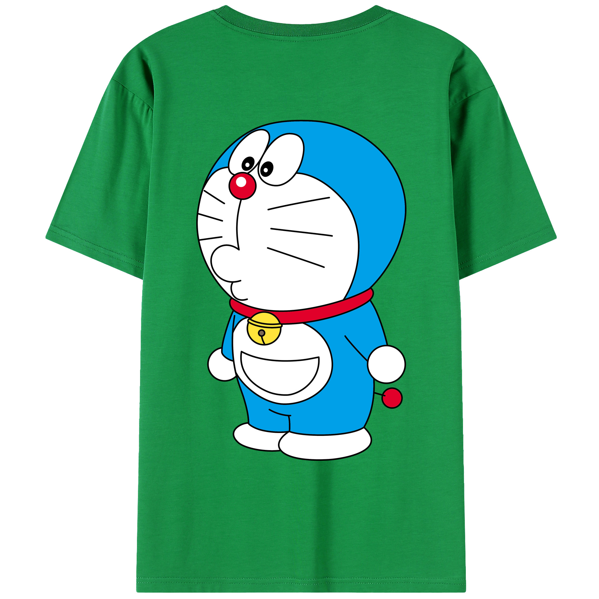 （画像用） ドラえもん Doraemon 綿100％ メンズ半袖Tシャツ（バックプリント） 通気性