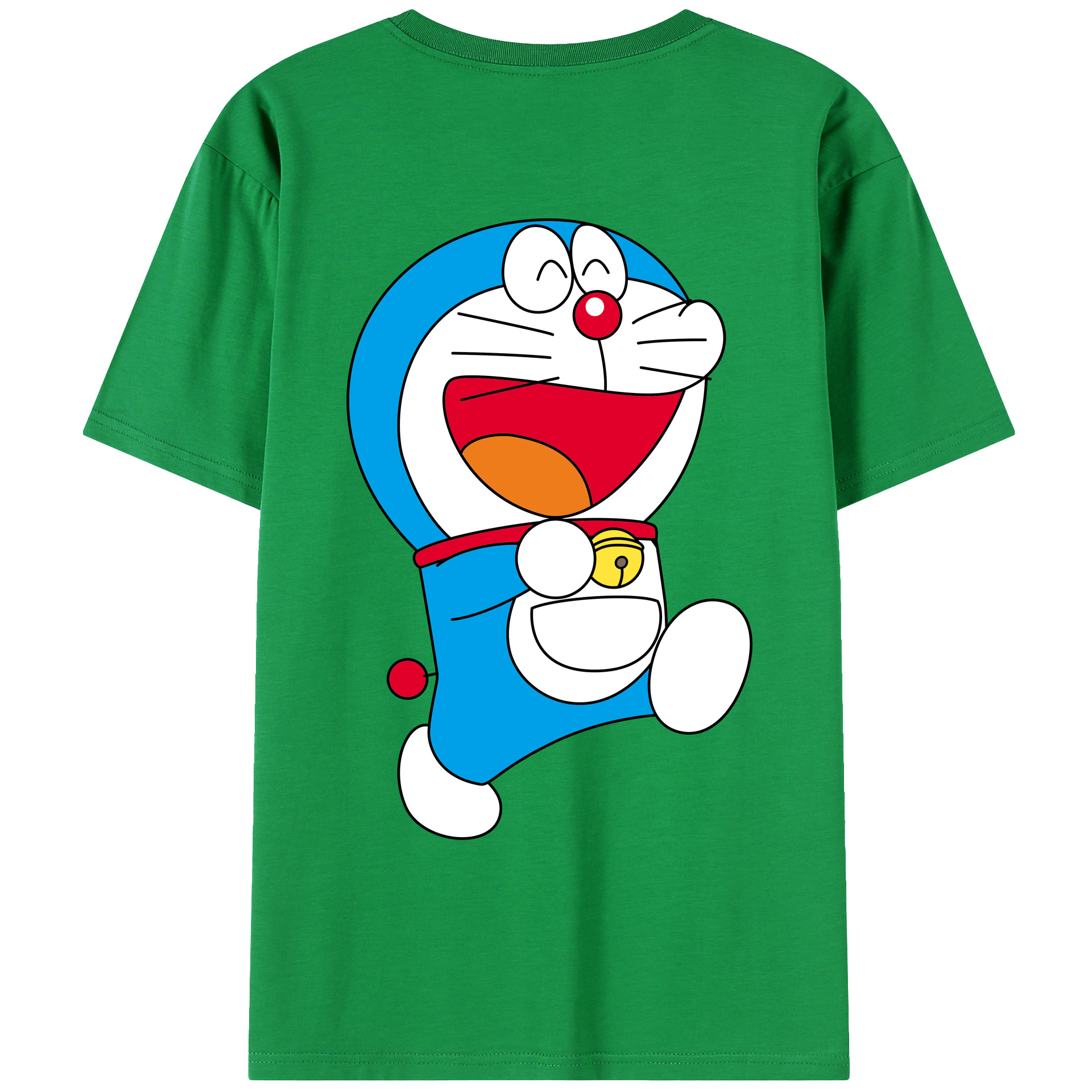 （画像用） ドラえもん Doraemon 綿100％ メンズ半袖Tシャツ（バックプリント） 通気性