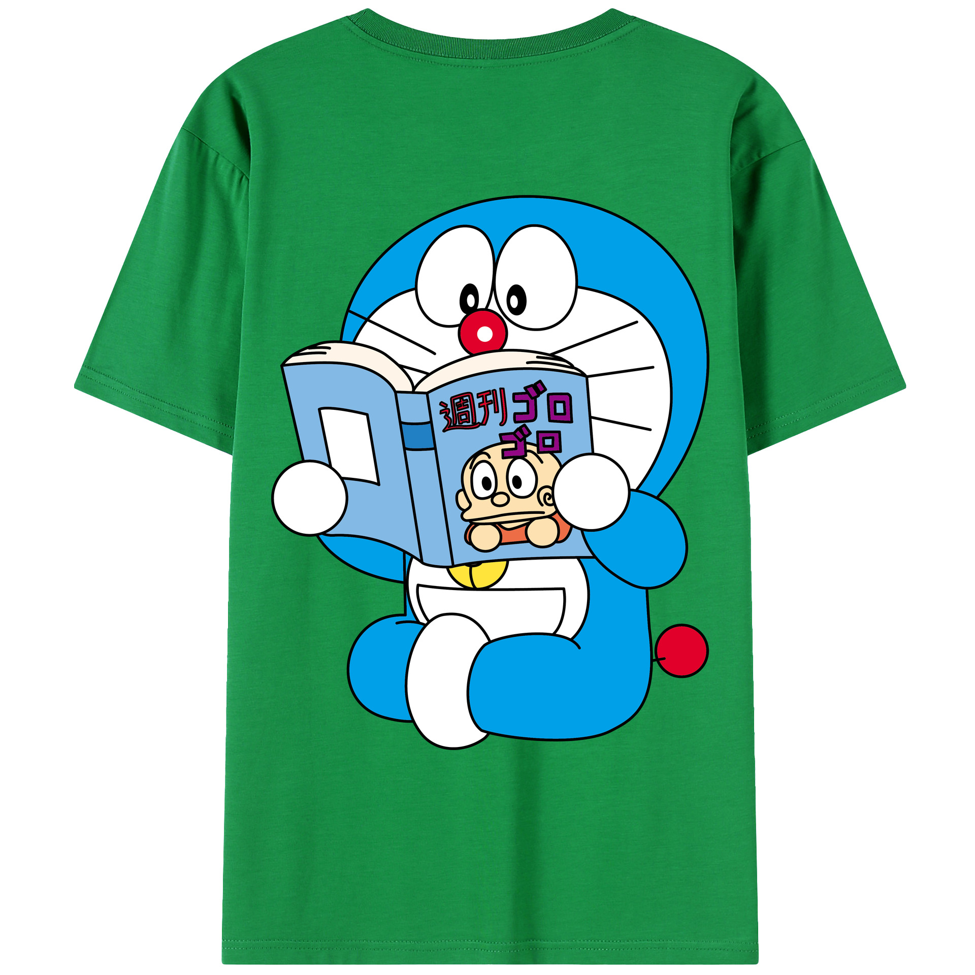 （画像用） ドラえもん Doraemon 綿100％ メンズ半袖Tシャツ（バックプリント） 通気性