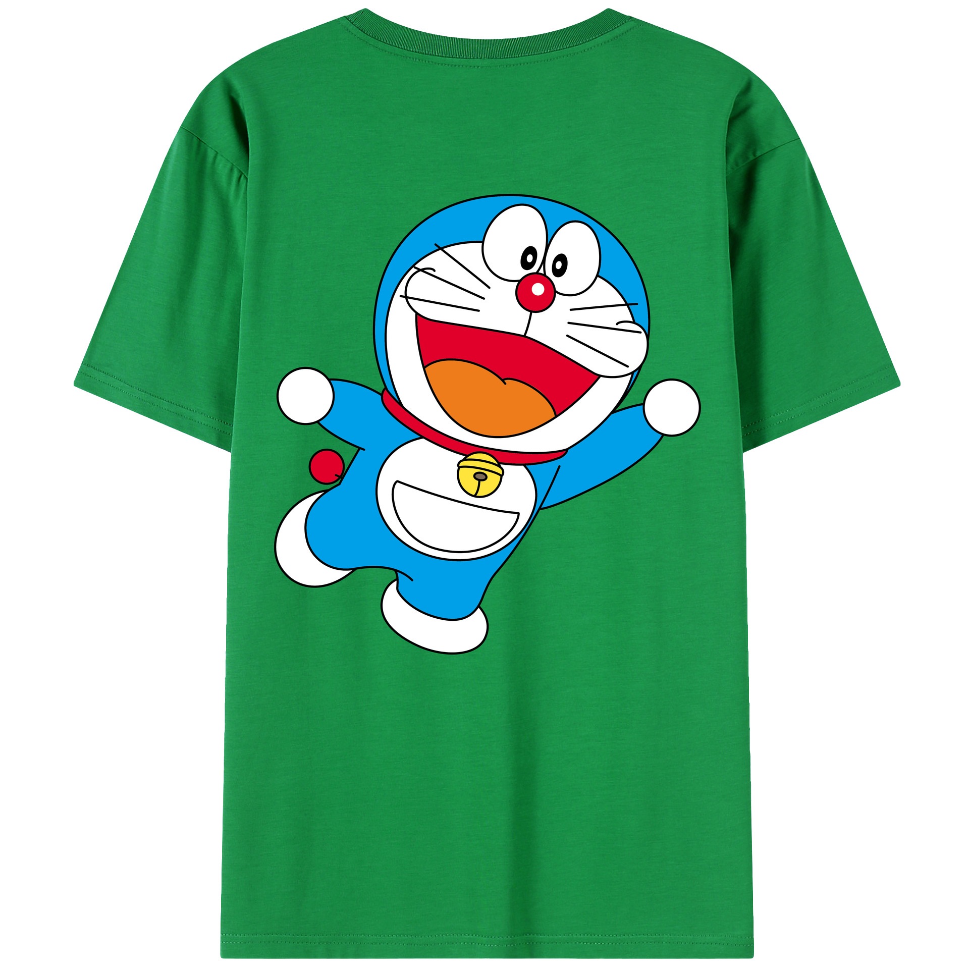 （画像用） ドラえもん Doraemon 綿100％ メンズ半袖Tシャツ（バックプリント） 通気性