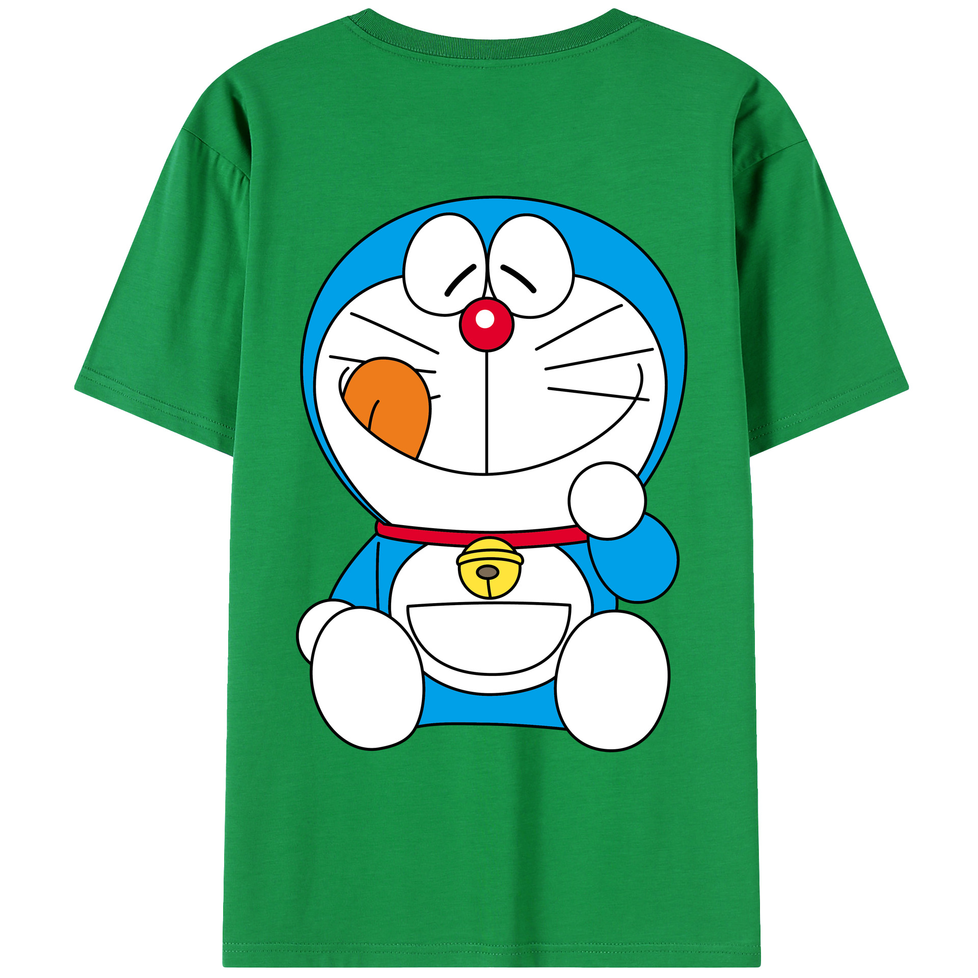 （画像用） ドラえもん Doraemon 綿100％ メンズ半袖Tシャツ（バックプリント） 通気性