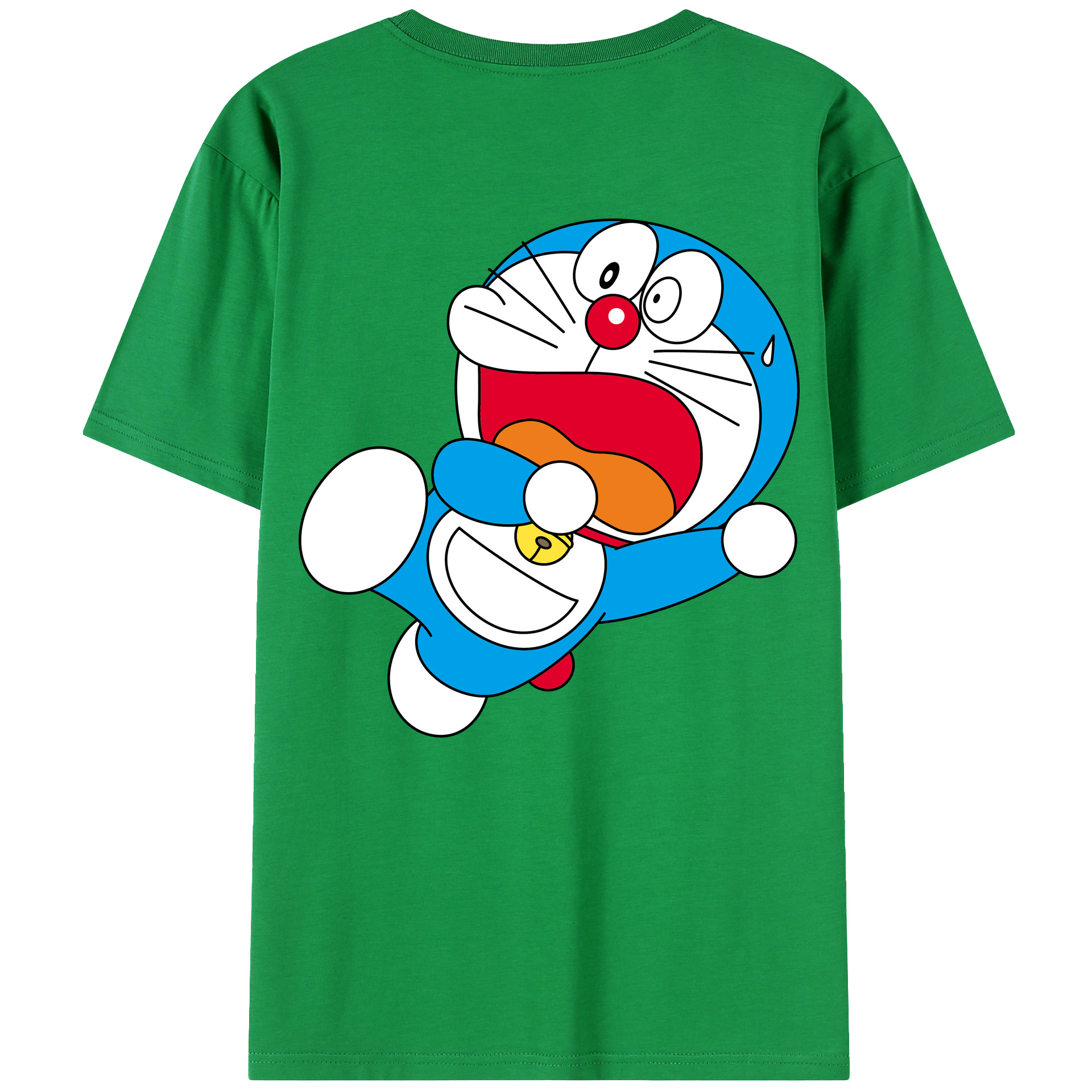 （画像用） ドラえもん Doraemon 綿100％ メンズ半袖Tシャツ（バックプリント） 通気性