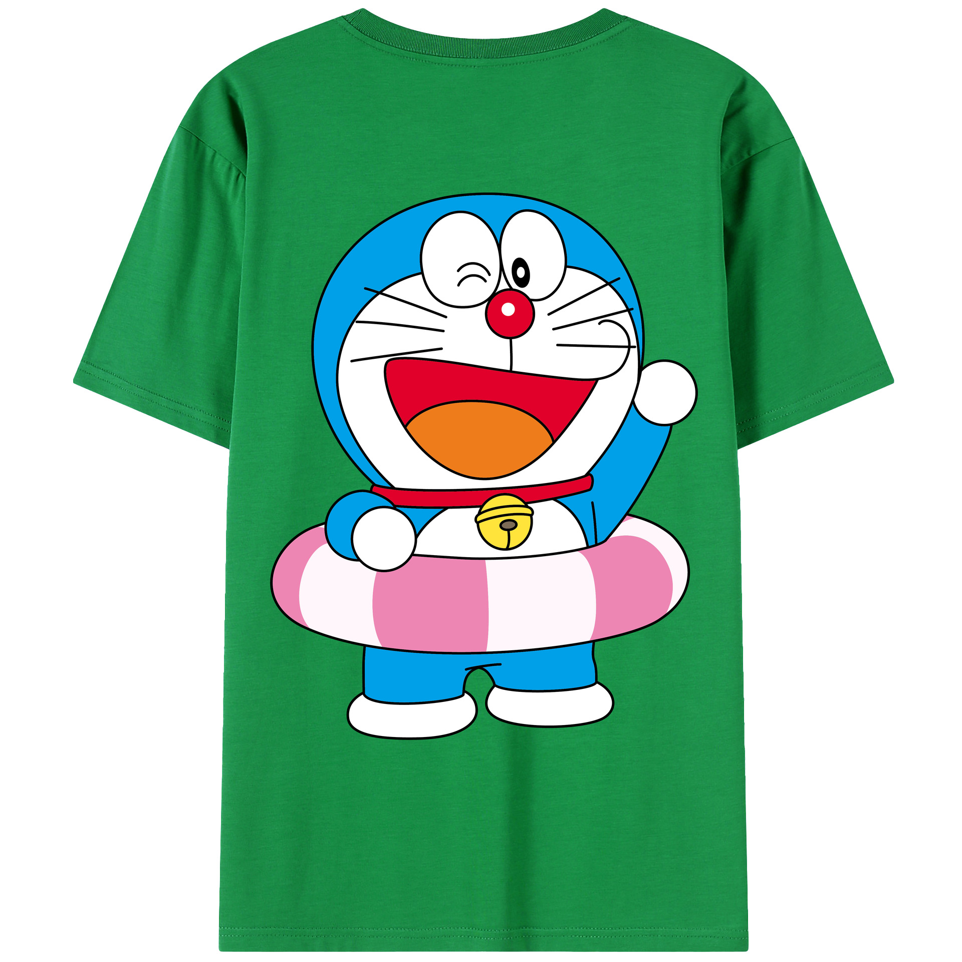 （画像用） ドラえもん Doraemon 綿100％ メンズ半袖Tシャツ（バックプリント） 通気性