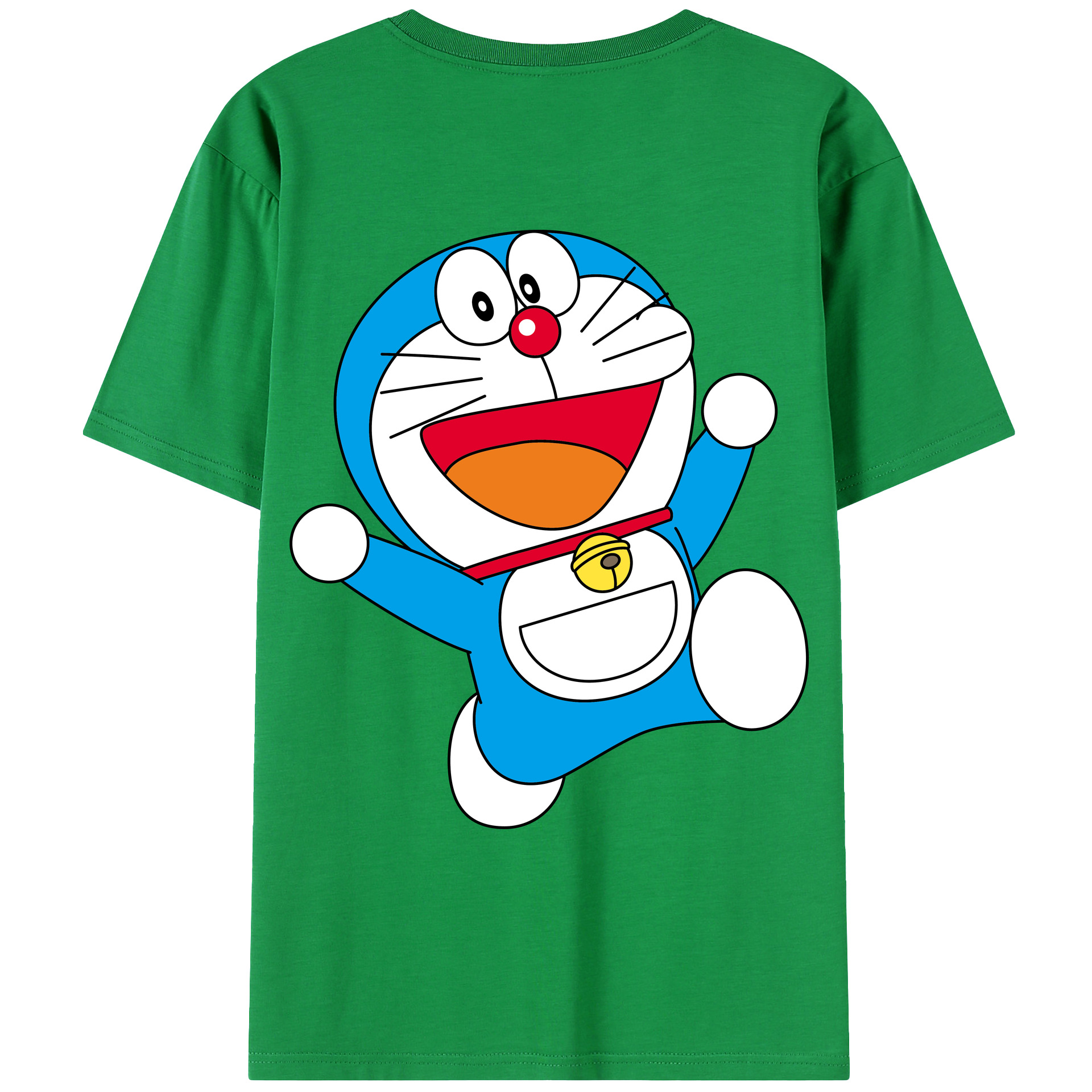 （画像用） ドラえもん Doraemon 綿100％ メンズ半袖Tシャツ（バックプリント） 通気性