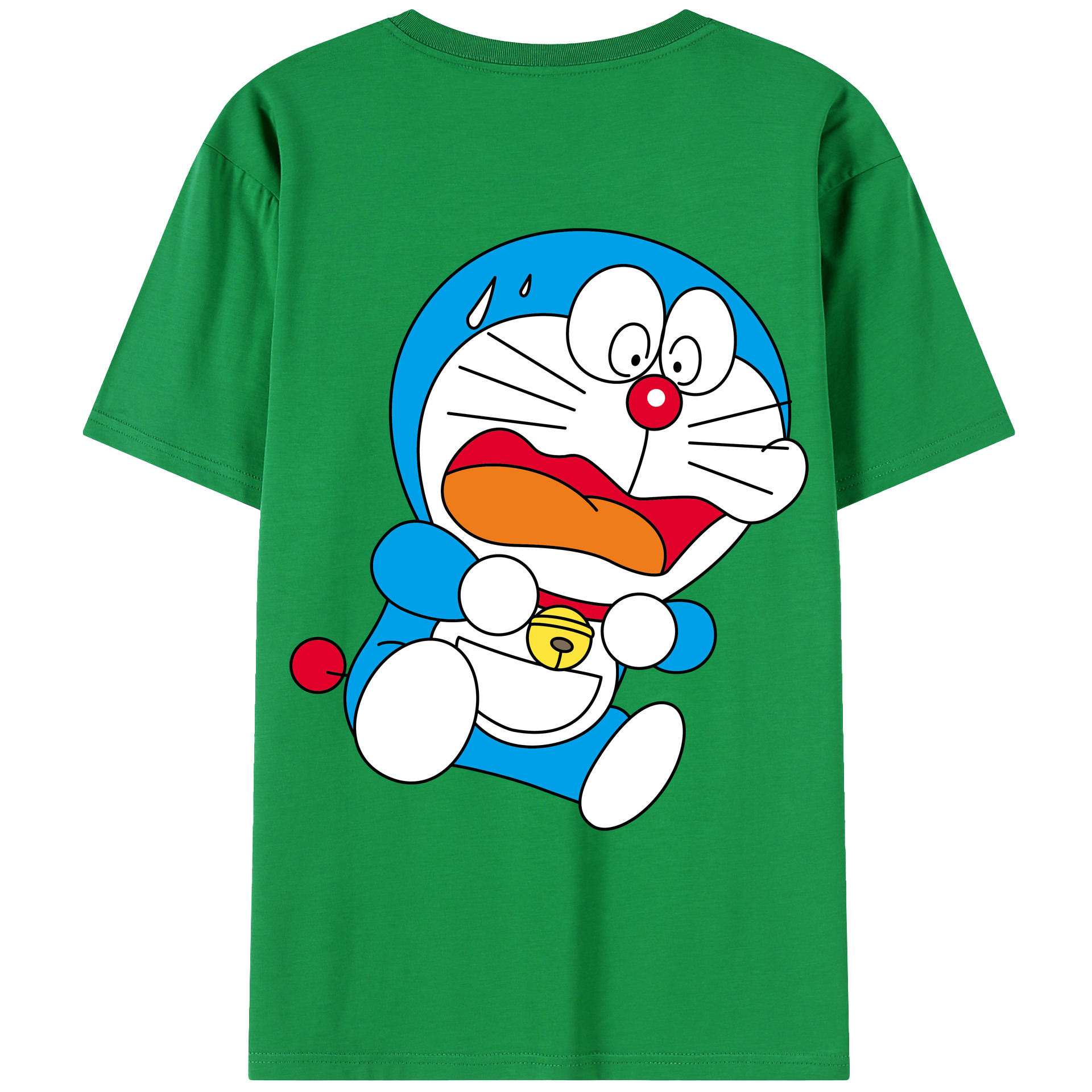（画像用） ドラえもん Doraemon 綿100％ メンズ半袖Tシャツ（バックプリント） 通気性