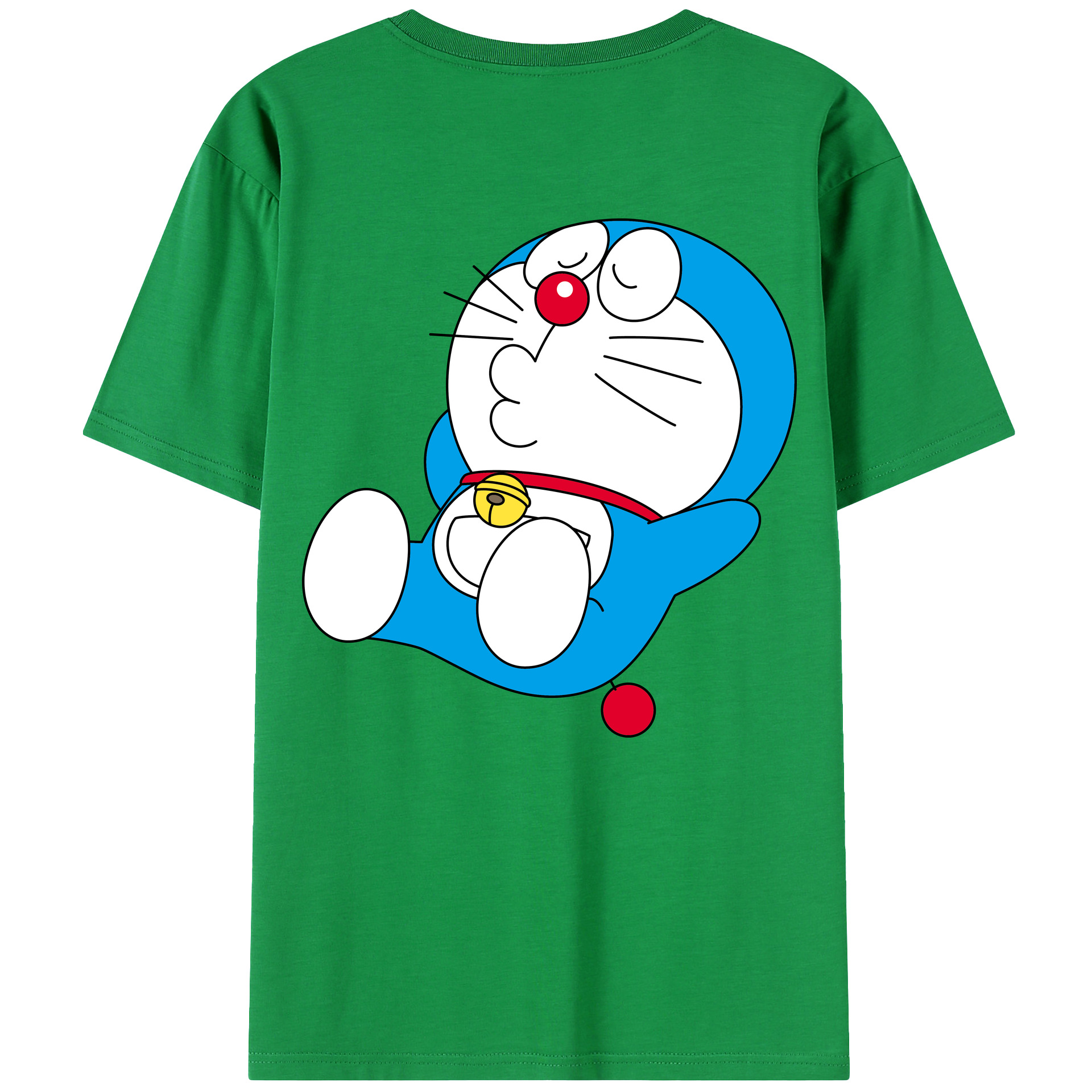 （画像用） ドラえもん Doraemon 綿100％ メンズ半袖Tシャツ（バックプリント） 通気性