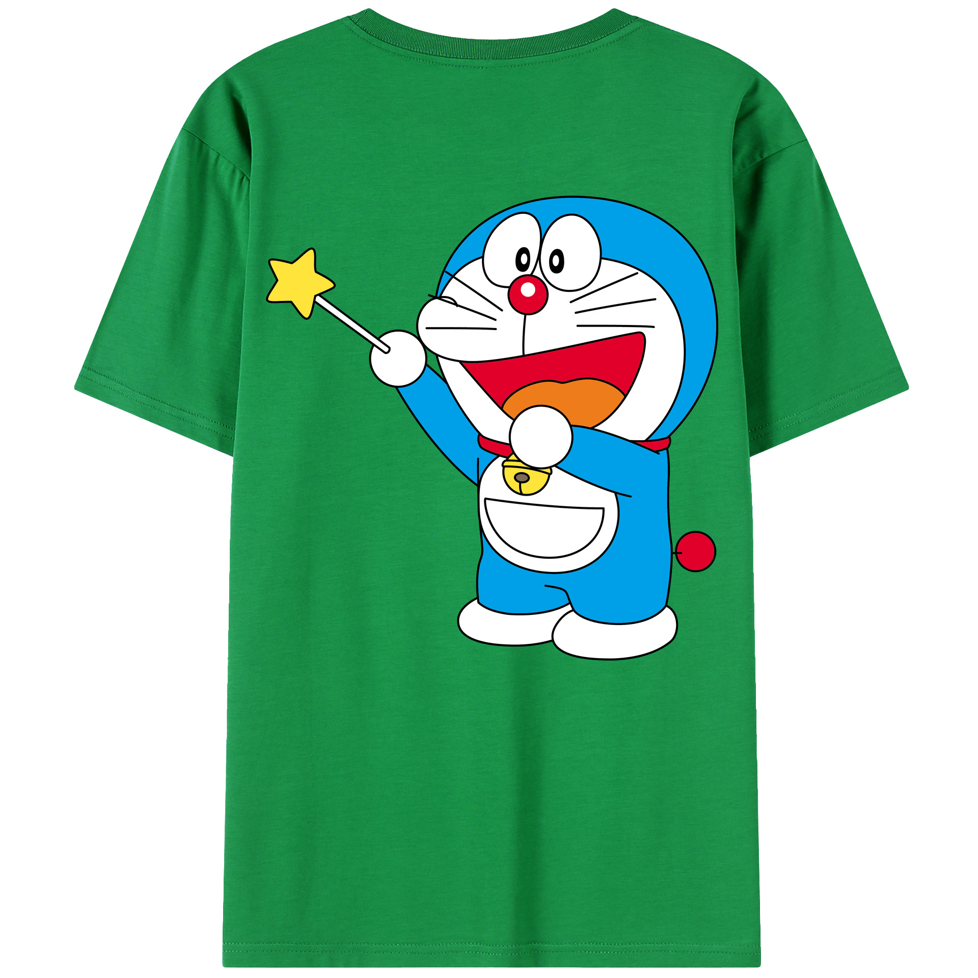 （画像用） ドラえもん Doraemon 綿100％ メンズ半袖Tシャツ（バックプリント） 通気性