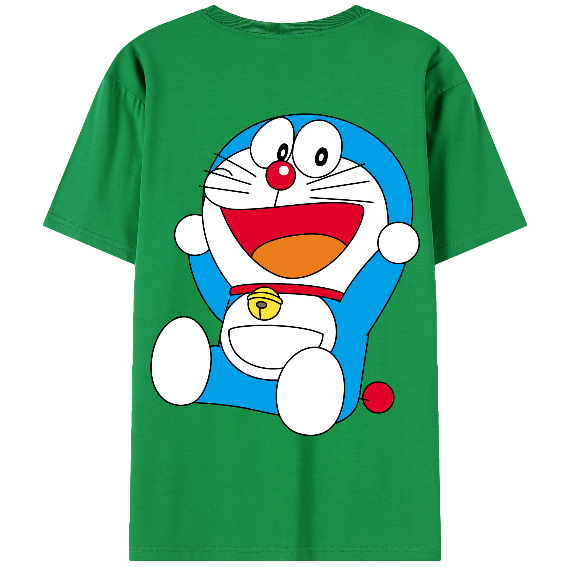 （画像用） ドラえもん Doraemon 綿100％ メンズ半袖Tシャツ（バックプリント） 通気性