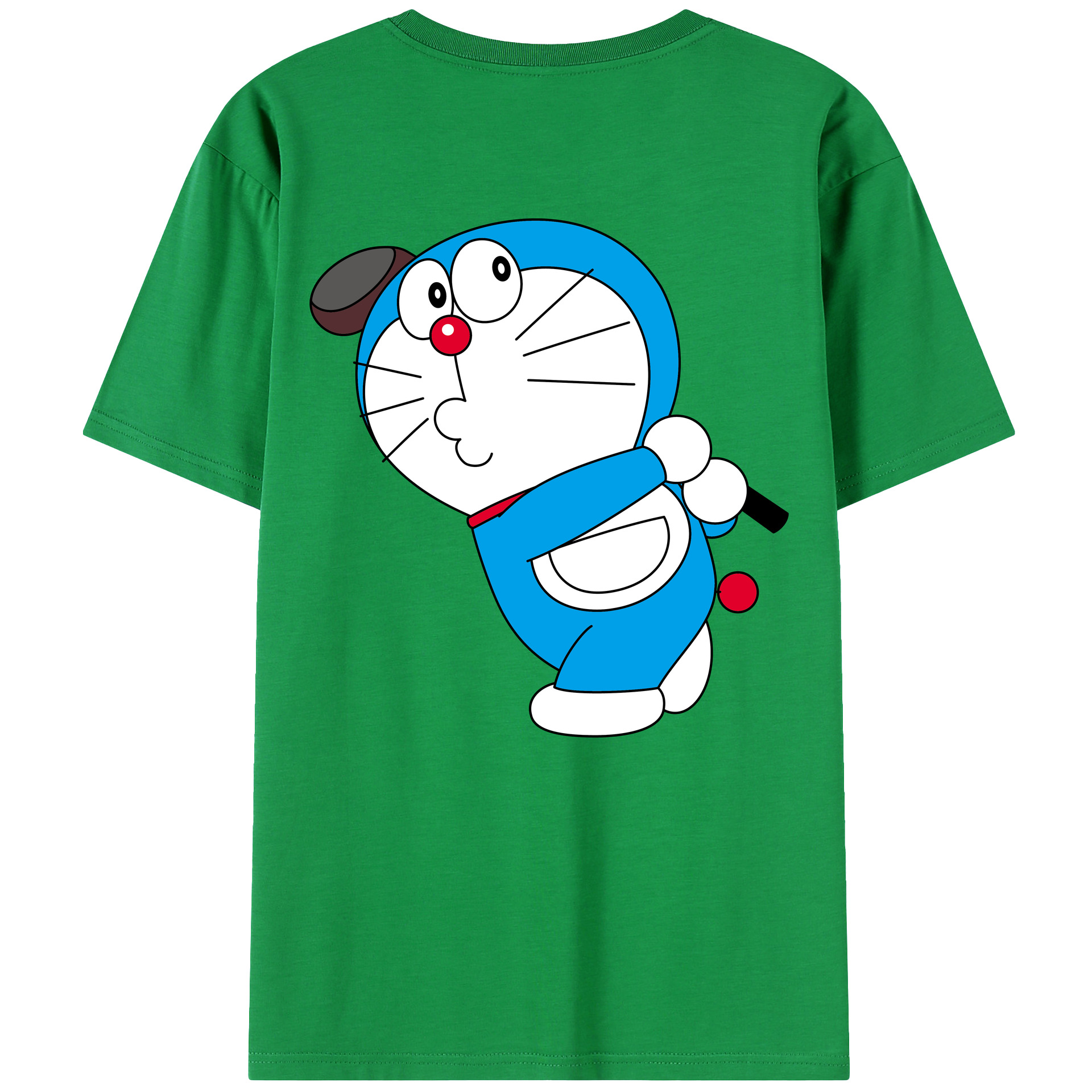 （画像用） ドラえもん Doraemon 綿100％ メンズ半袖Tシャツ（バックプリント） 通気性