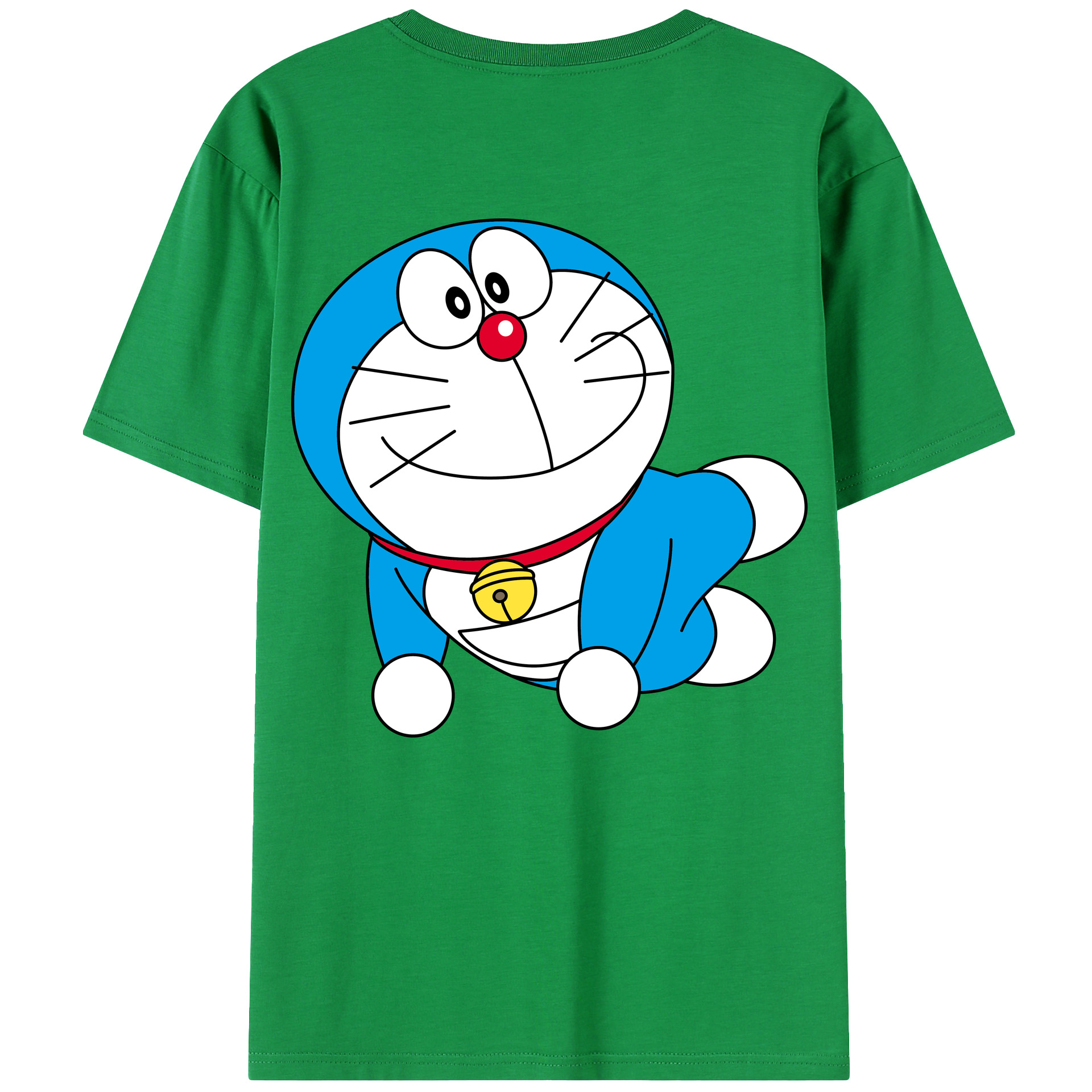 （画像用） ドラえもん Doraemon 綿100％ メンズ半袖Tシャツ（バックプリント） 通気性