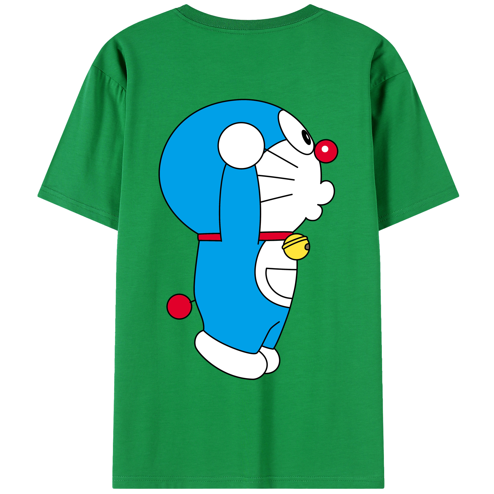 （画像用） ドラえもん Doraemon 綿100％ メンズ半袖Tシャツ（バックプリント） 通気性