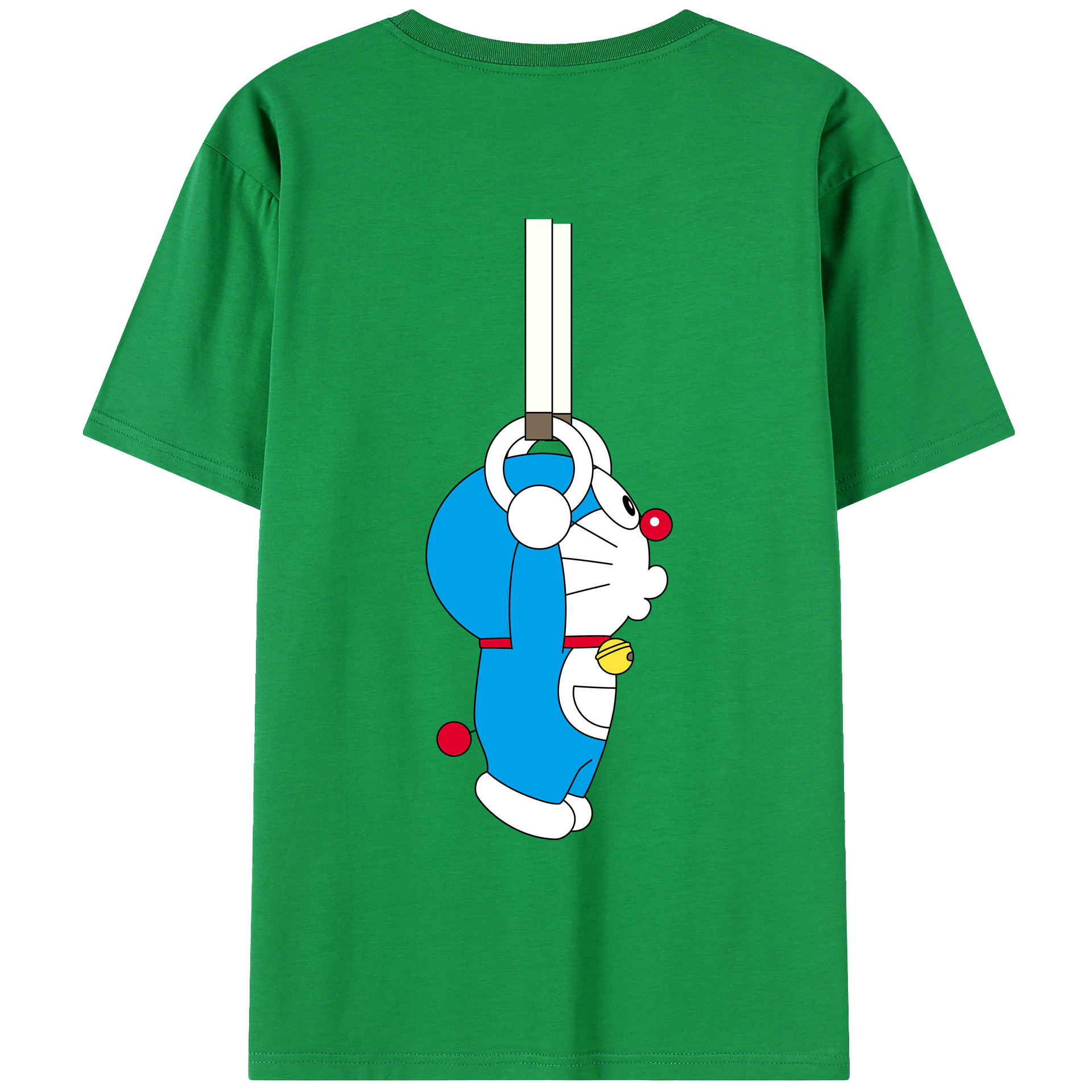 （画像用） ドラえもん Doraemon 綿100％ メンズ半袖Tシャツ（バックプリント） 通気性