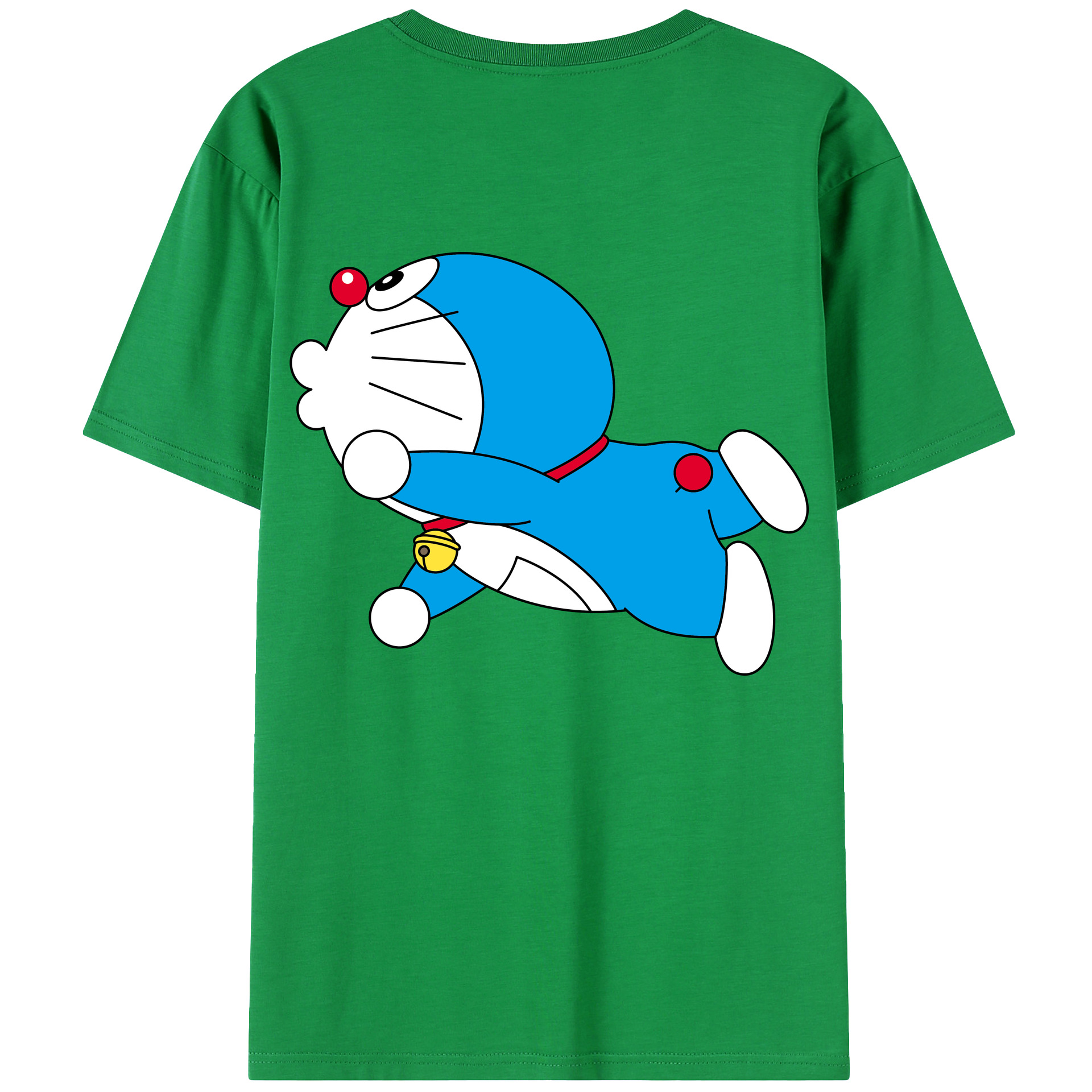 （画像用） ドラえもん Doraemon 綿100％ メンズ半袖Tシャツ（バックプリント） 通気性