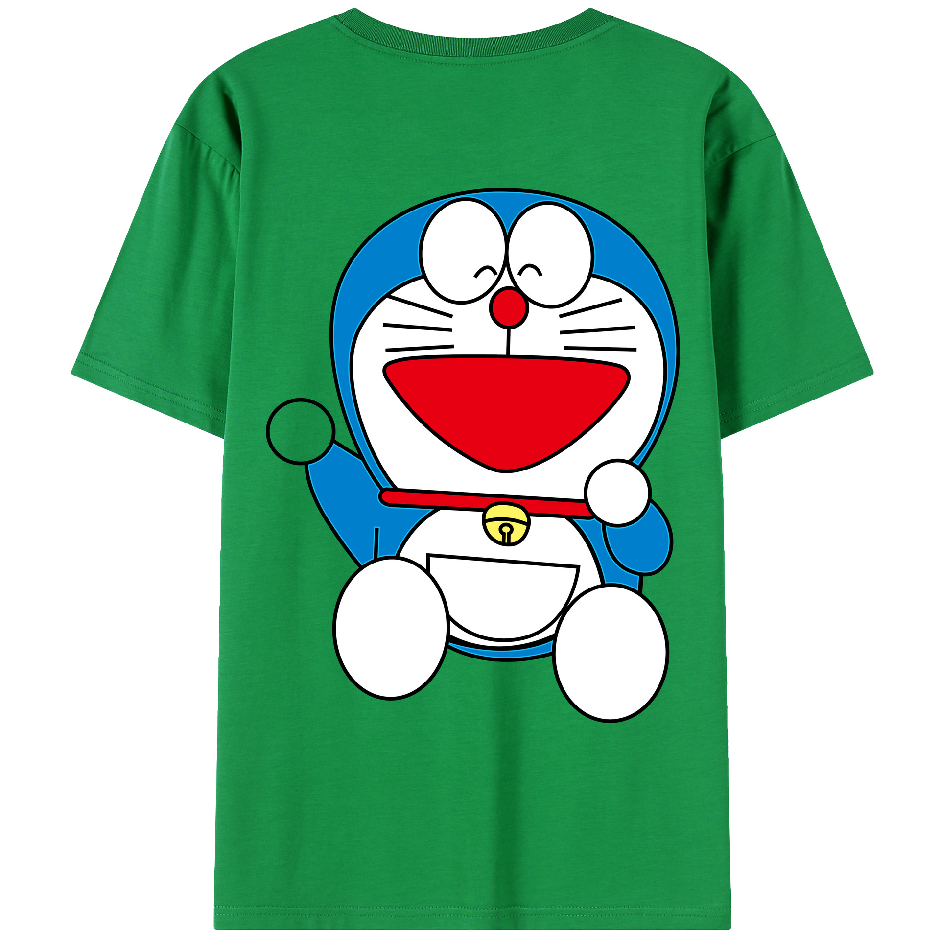 （画像用） ドラえもん Doraemon 綿100％ メンズ半袖Tシャツ（バックプリント） 通気性
