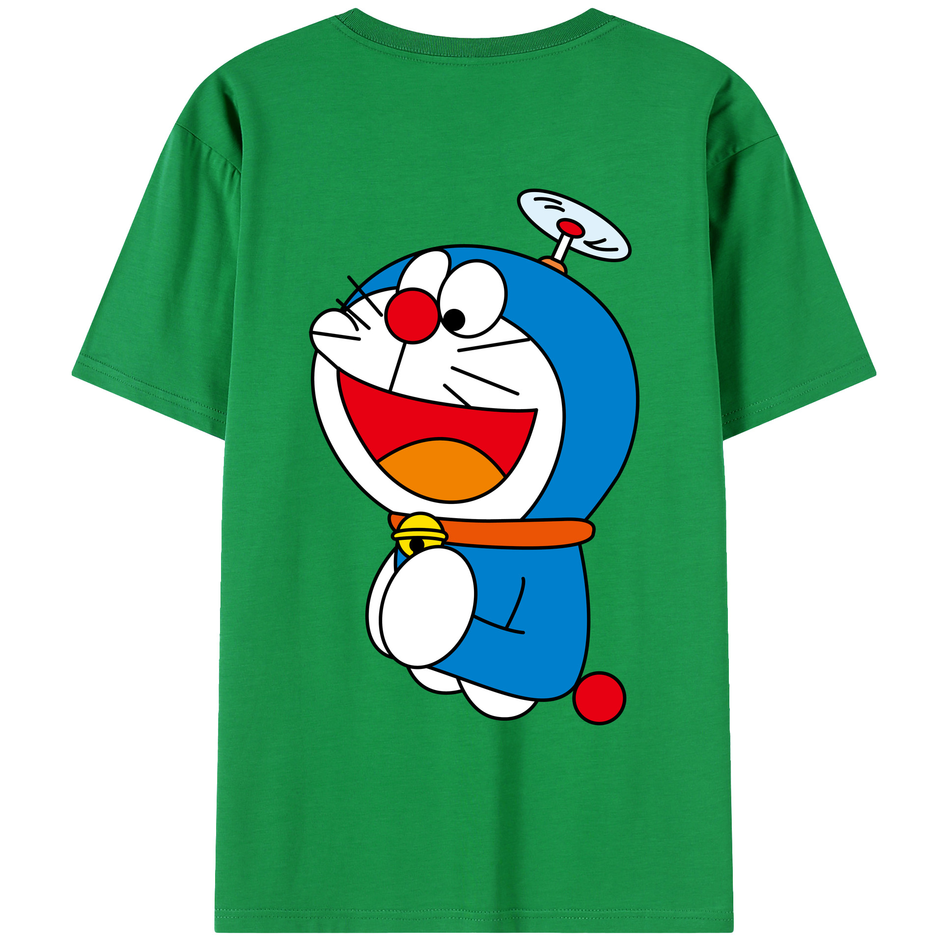 （画像用） ドラえもん Doraemon 綿100％ メンズ半袖Tシャツ（バックプリント） 通気性